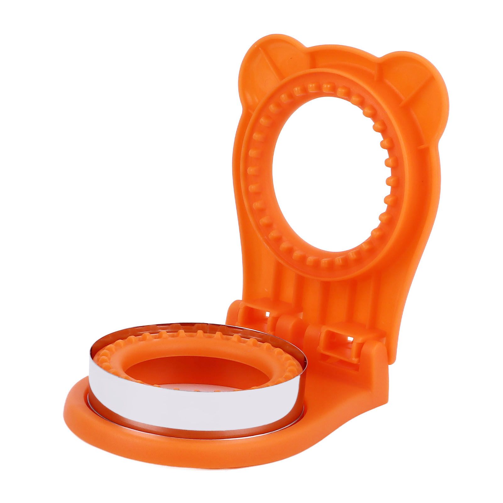 Sandwich Cutter Mold Manual Cake Bread Cutter Sealer Tool Round for Kitchen Cooking Orange - Image 4