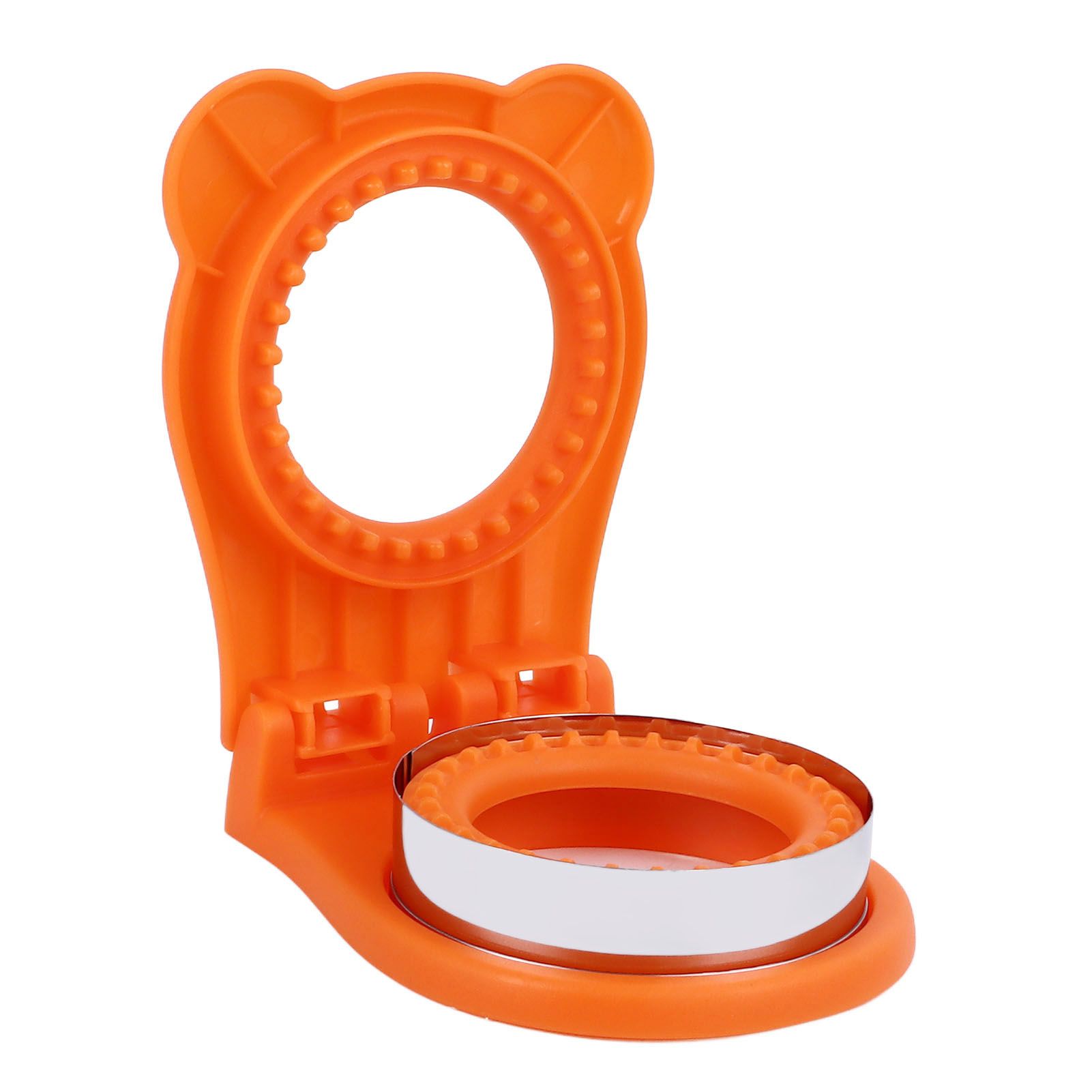 Sandwich Cutter Mold Manual Cake Bread Cutter Sealer Tool Round for Kitchen Cooking Orange - Image 5