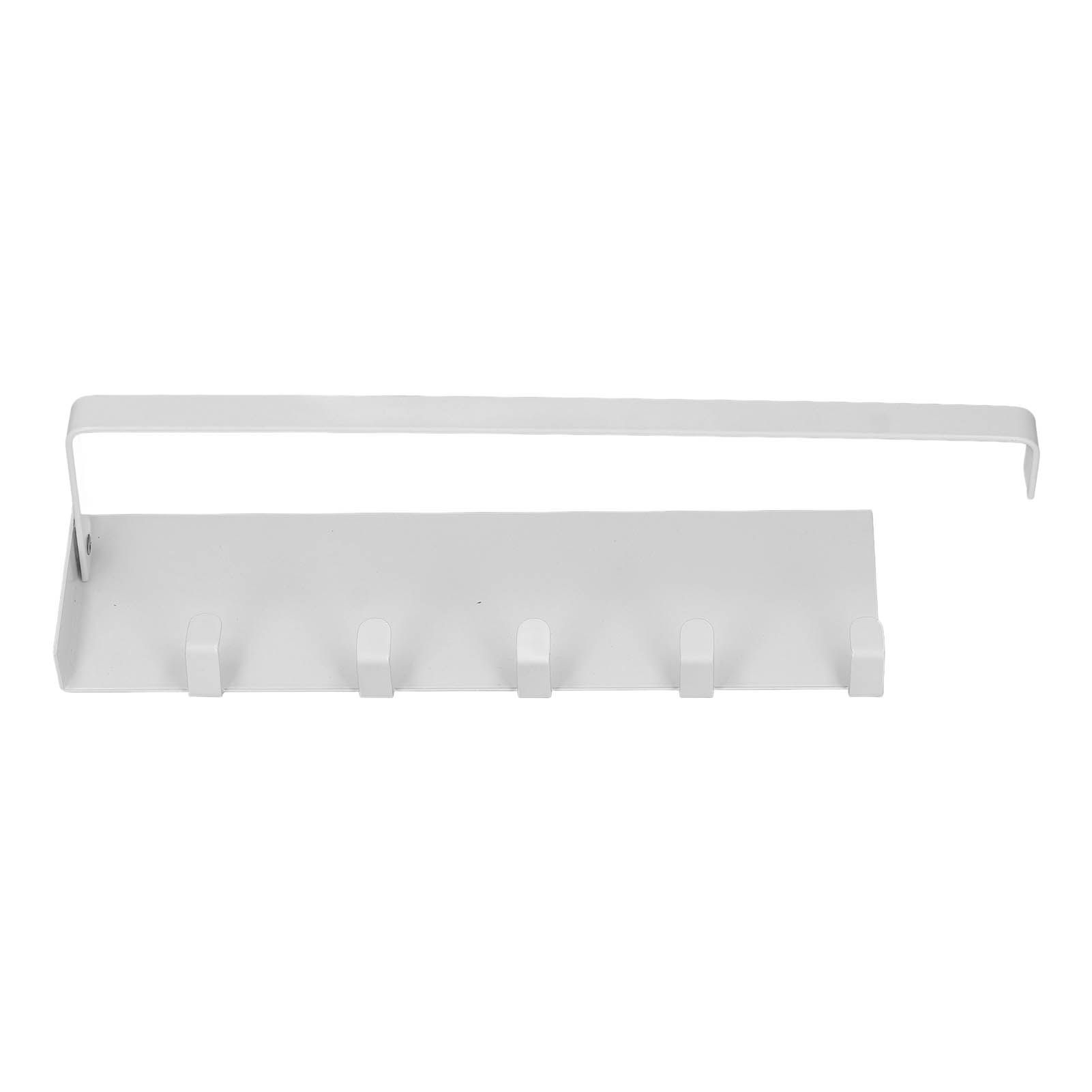 Refrigerator Side Rack Multipurpose Foldable Large Capacity Magnetic Spice Rack for Refrigerator with Hooks White - Image 1