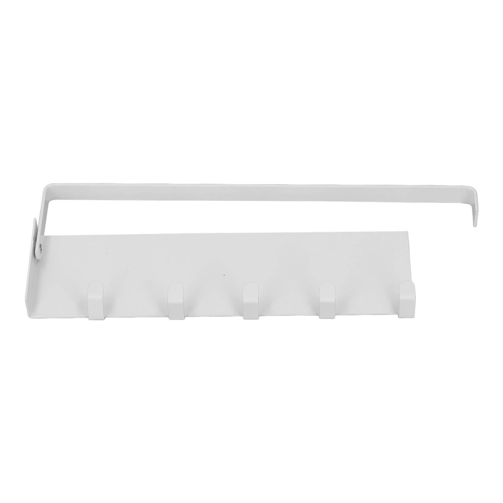 Refrigerator Side Rack Multipurpose Foldable Large Capacity Magnetic Spice Rack for Refrigerator with Hooks White - Image 4