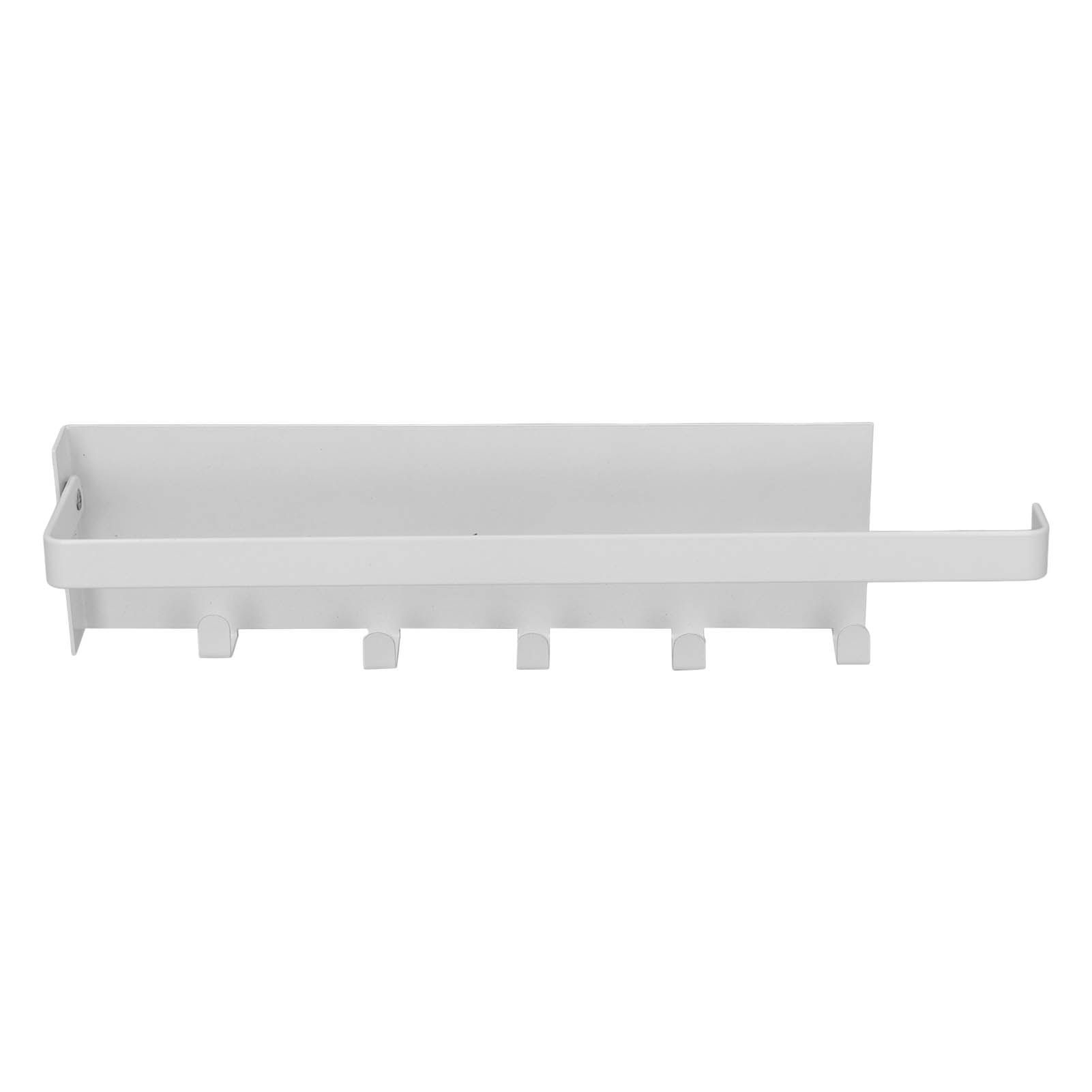 Refrigerator Side Rack Multipurpose Foldable Large Capacity Magnetic Spice Rack for Refrigerator with Hooks White - Image 7