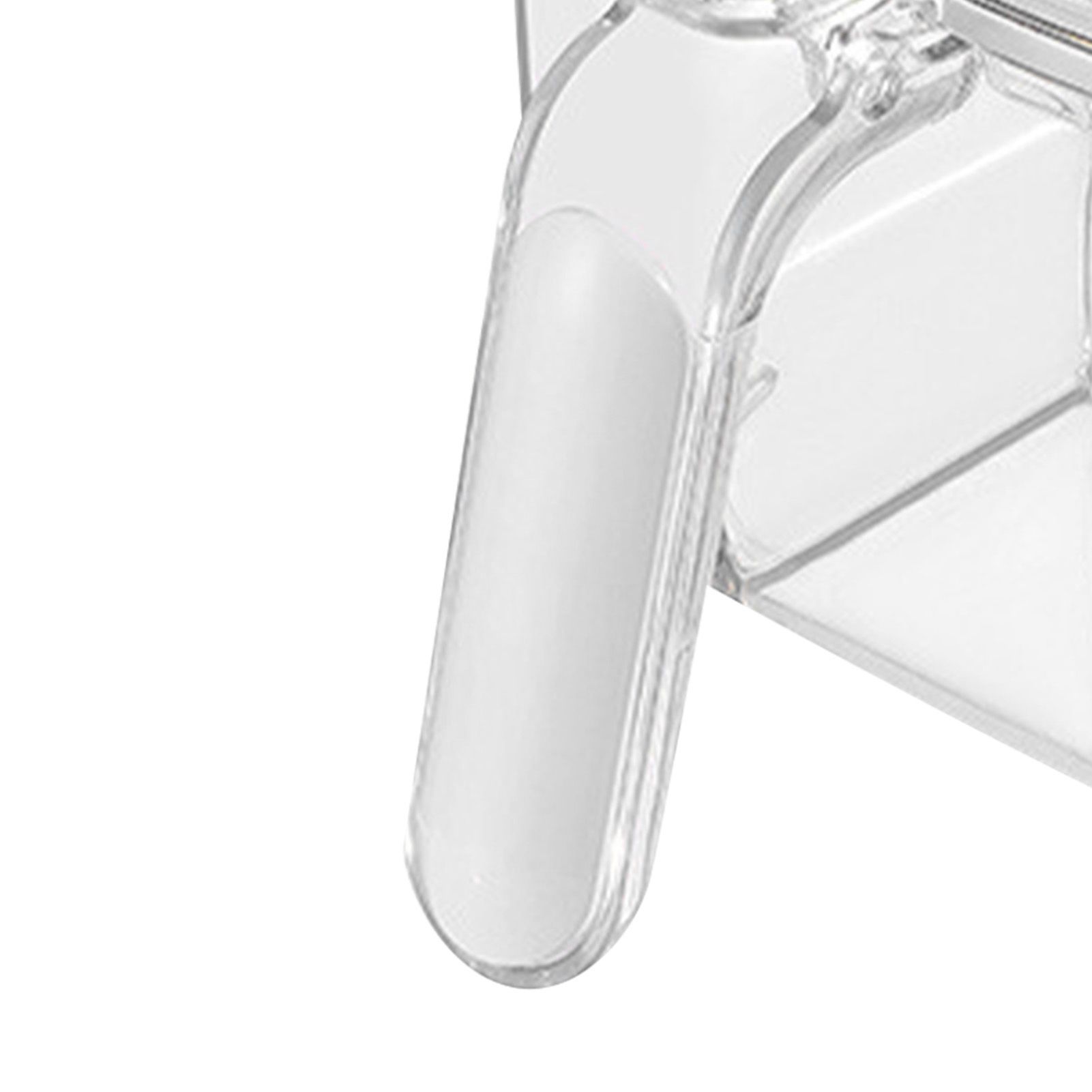 Seasoning Box 4 Compartments Transparent Window Strong PET Seasoning Jar with 4 Spoons for Home Kitchen Cooking White - Image 7