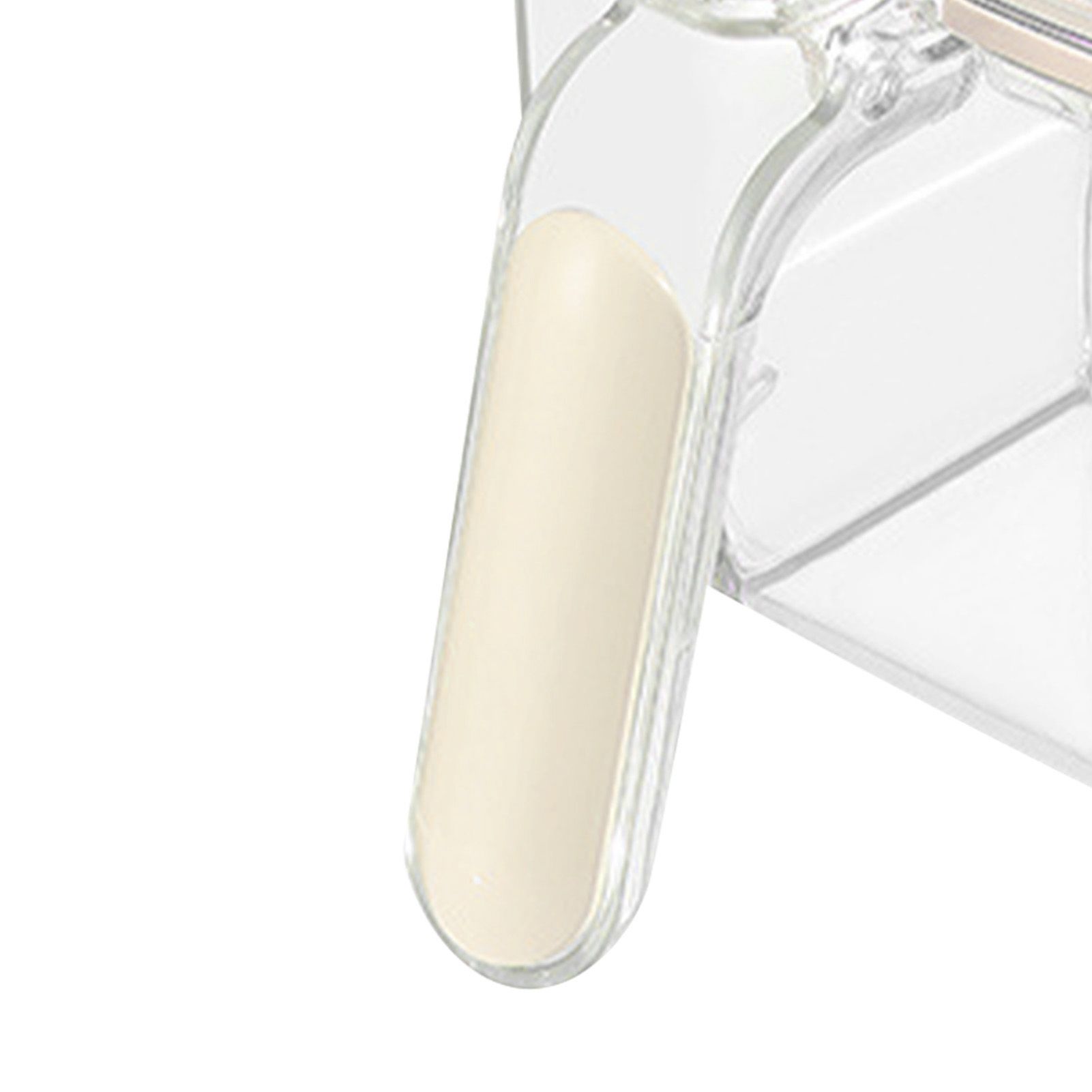 Seasoning Box 4 Compartments Transparent Window Strong PET Seasoning Jar with 4 Spoons for Home Kitchen Cooking Milk Yellow - Image 7