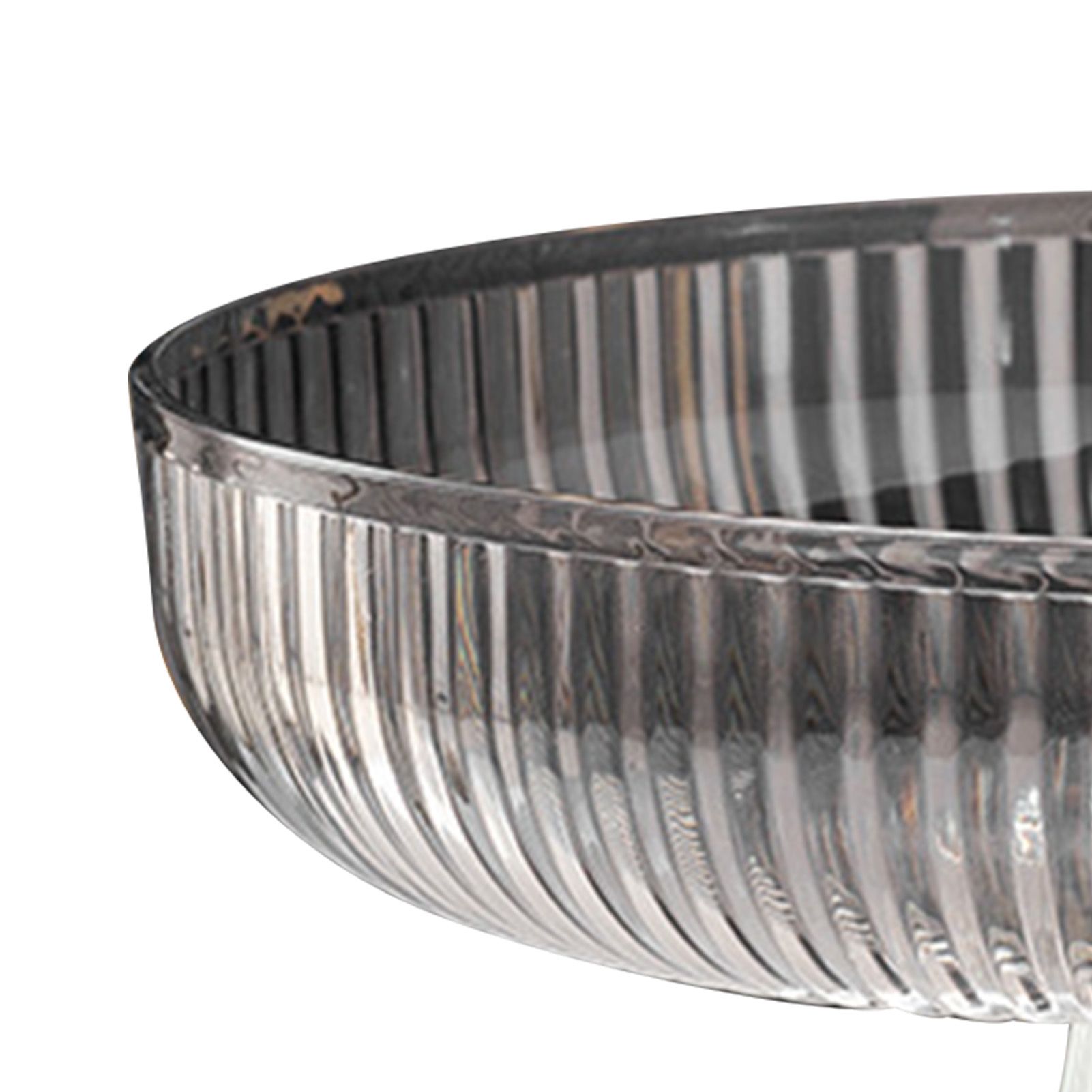 Fruit Plate Multifunctional Plastic Stylish Space Saving Decorative Snack Bowl for Candy Nuts Silver Gray - Image 7