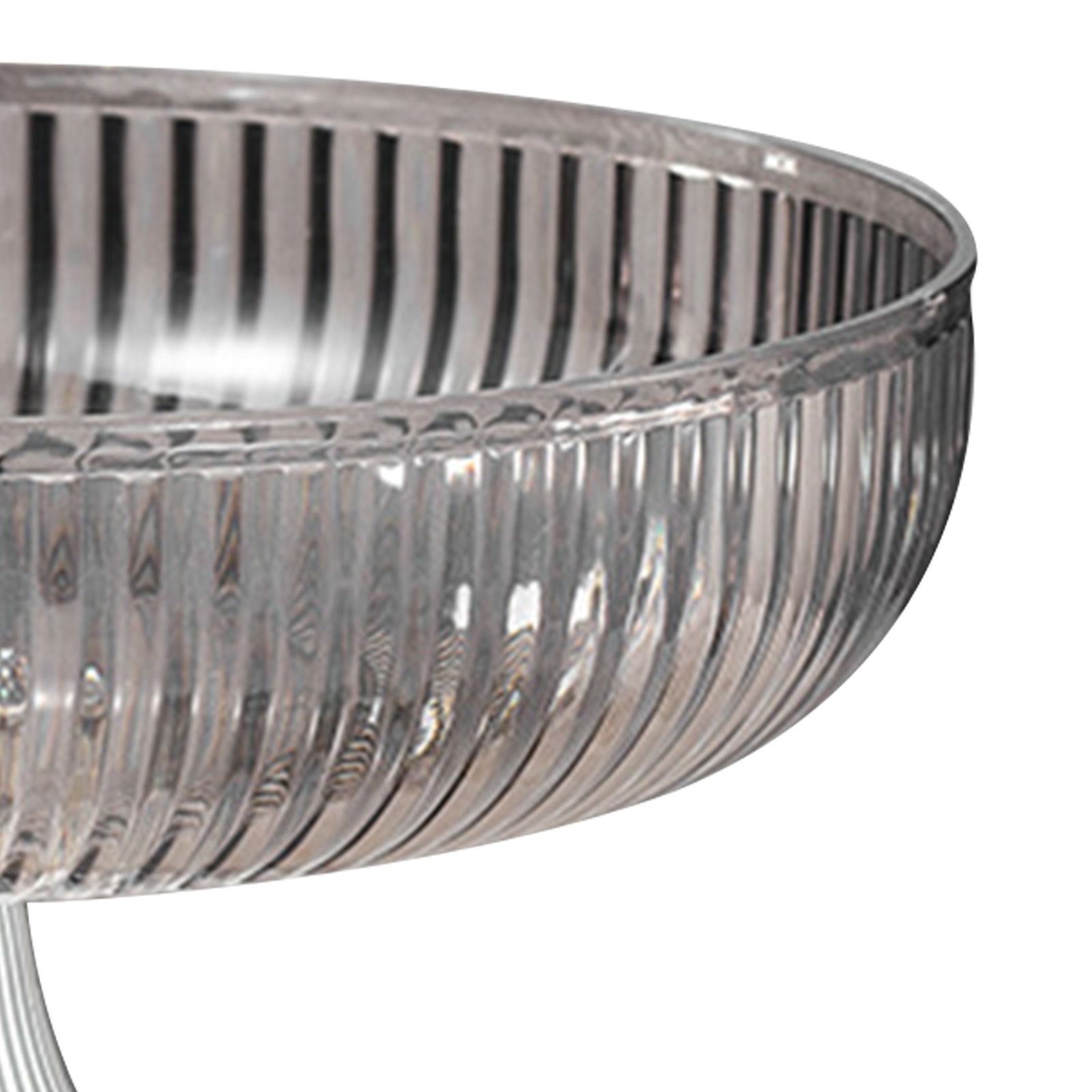 Fruit Plate Multifunctional Plastic Stylish Space Saving Decorative Snack Bowl for Candy Nuts Silver Gray - Image 8