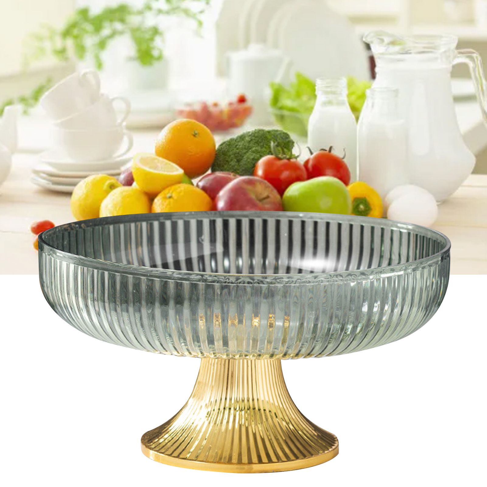 Fruit Plate Multifunctional Plastic Stylish Space Saving Decorative Snack Bowl for Candy Nuts Fruit Green - Image 6