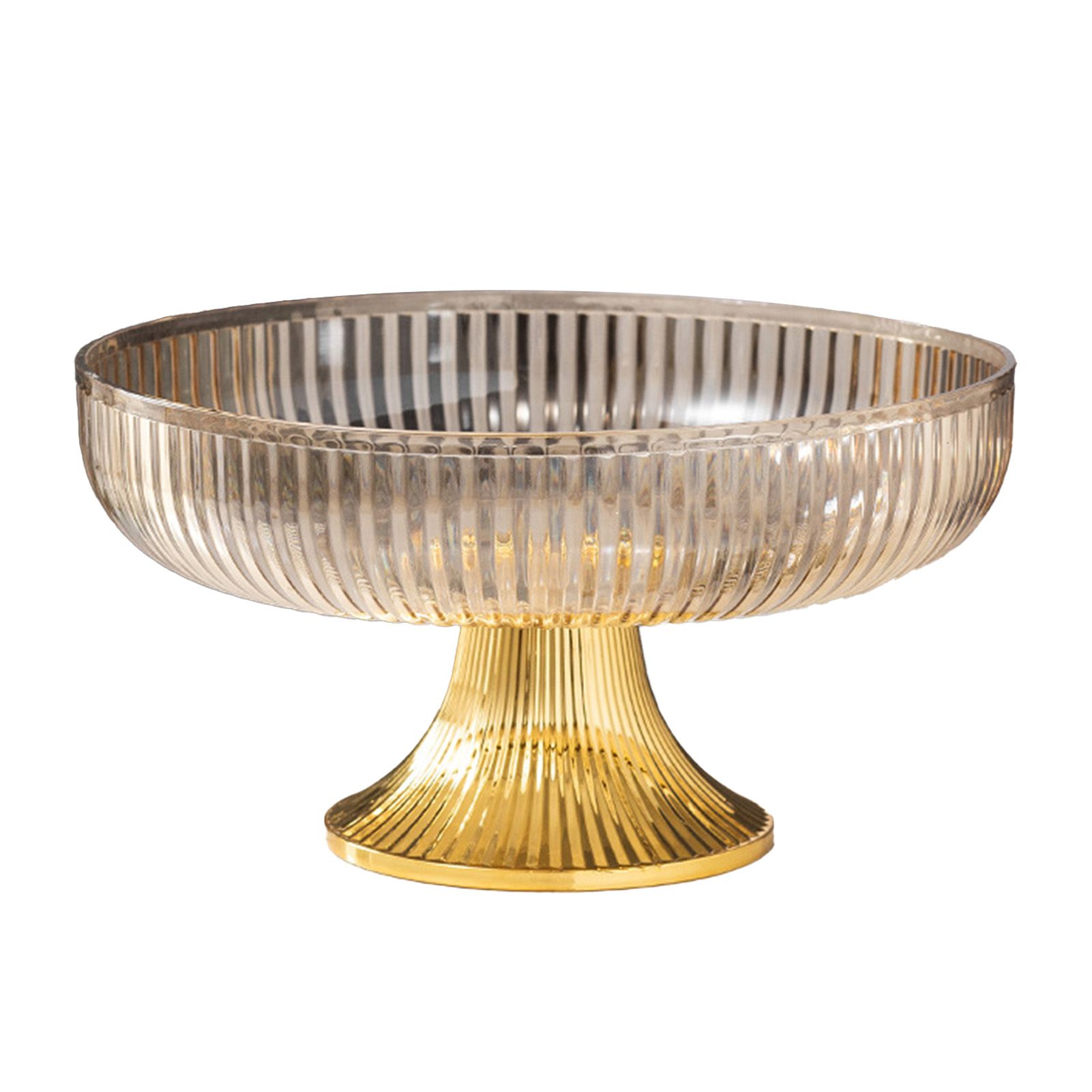 Fruit Plate Multifunctional Plastic Stylish Space Saving Decorative Snack Bowl for Candy Nuts Amber - Image 1