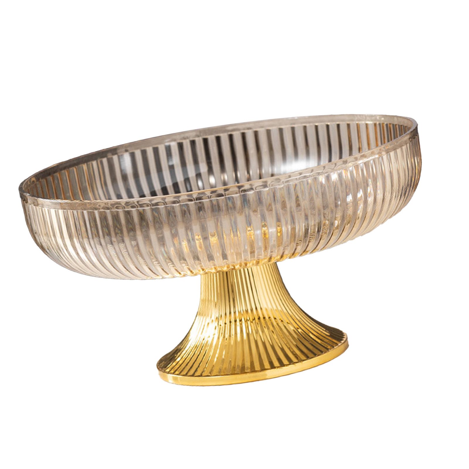 Fruit Plate Multifunctional Plastic Stylish Space Saving Decorative Snack Bowl for Candy Nuts Amber - Image 2