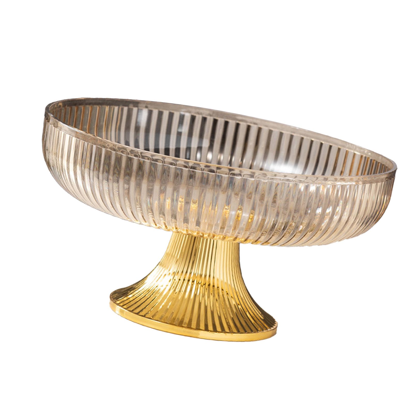 Fruit Plate Multifunctional Plastic Stylish Space Saving Decorative Snack Bowl for Candy Nuts Amber - Image 3