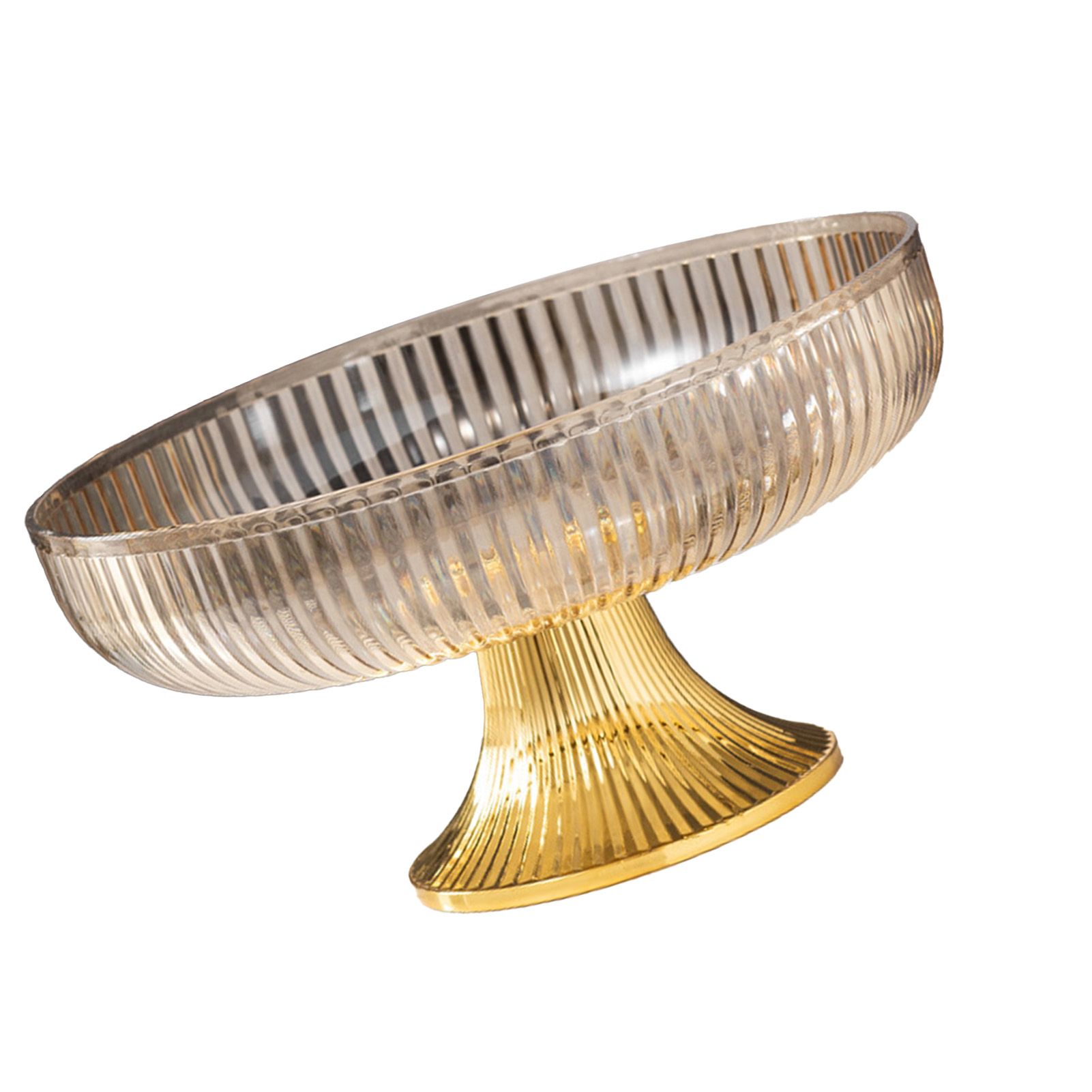 Fruit Plate Multifunctional Plastic Stylish Space Saving Decorative Snack Bowl for Candy Nuts Amber - Image 4