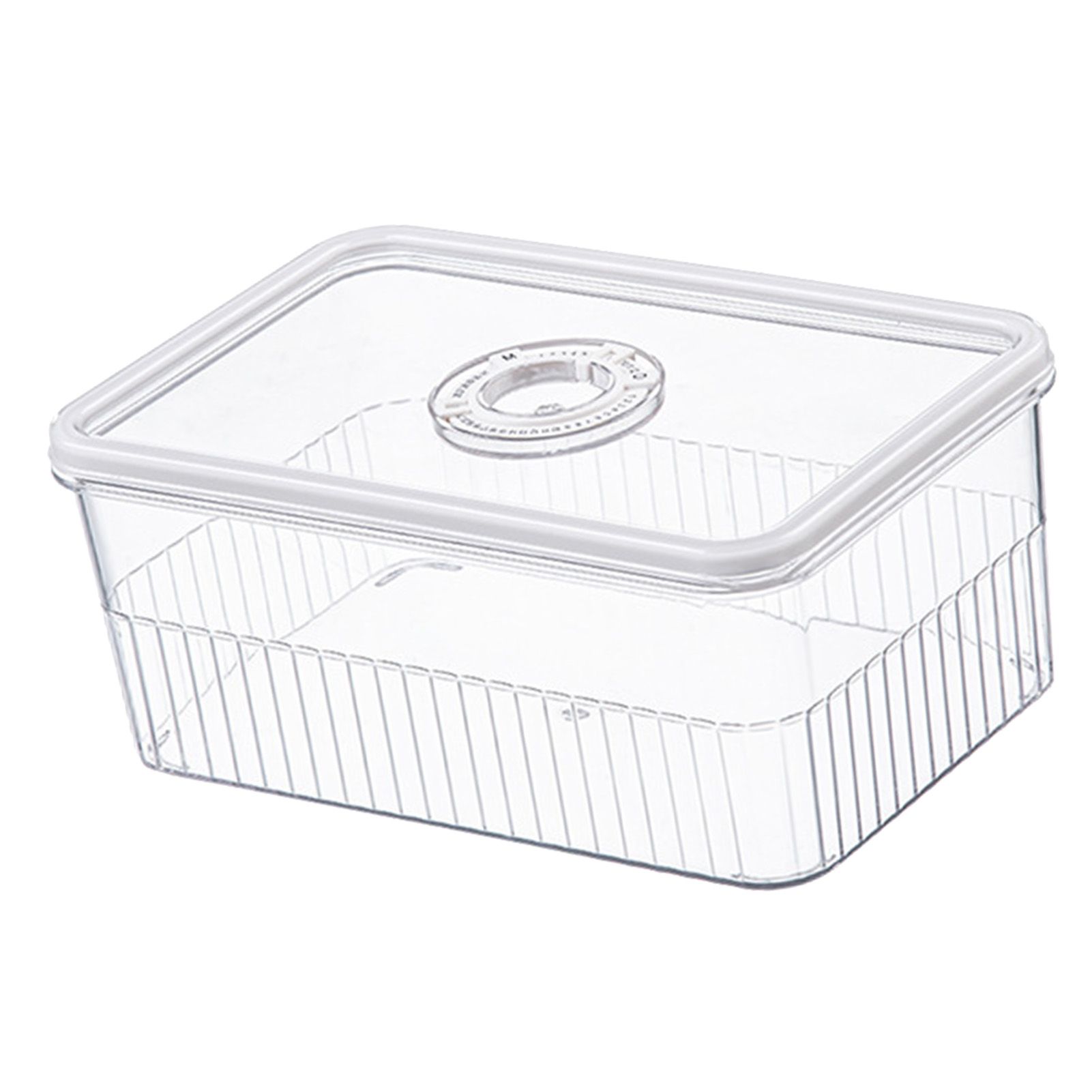 Refrigerator Storage Box with Lids Plastic Transparent Sealed Fridge Food Storage Containers for Fruits Vegetables M - Image 2
