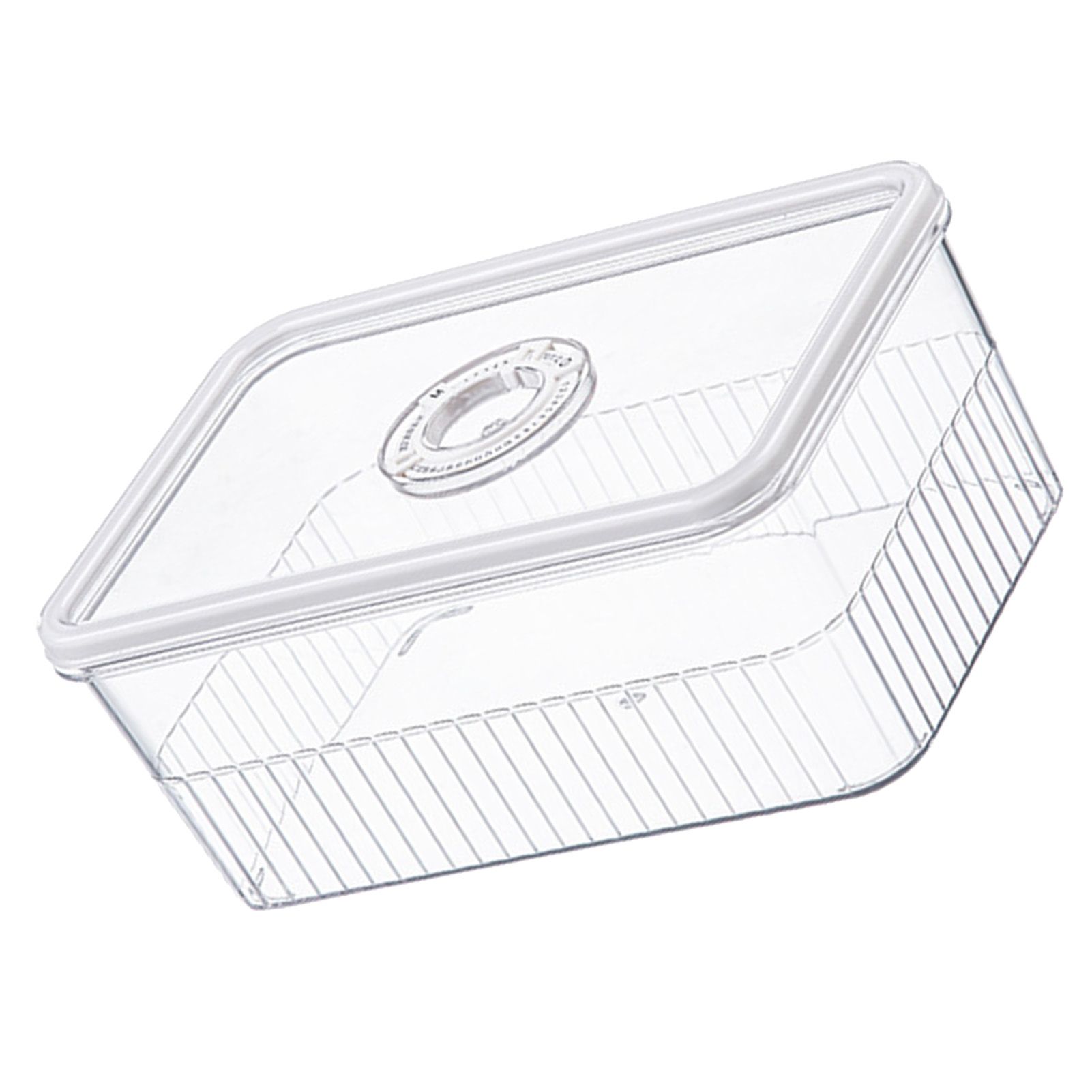Refrigerator Storage Box with Lids Plastic Transparent Sealed Fridge Food Storage Containers for Fruits Vegetables M - Image 4