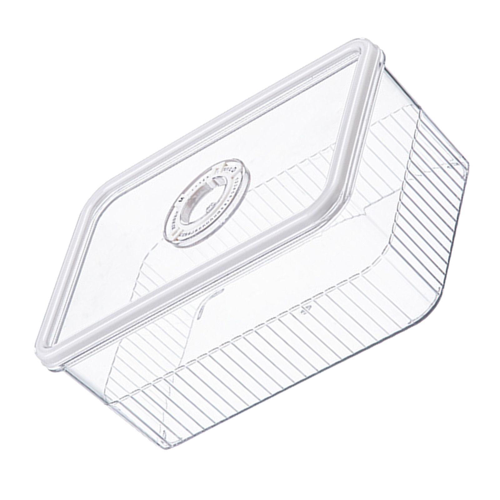 Refrigerator Storage Box with Lids Plastic Transparent Sealed Fridge Food Storage Containers for Fruits Vegetables M - Image 5