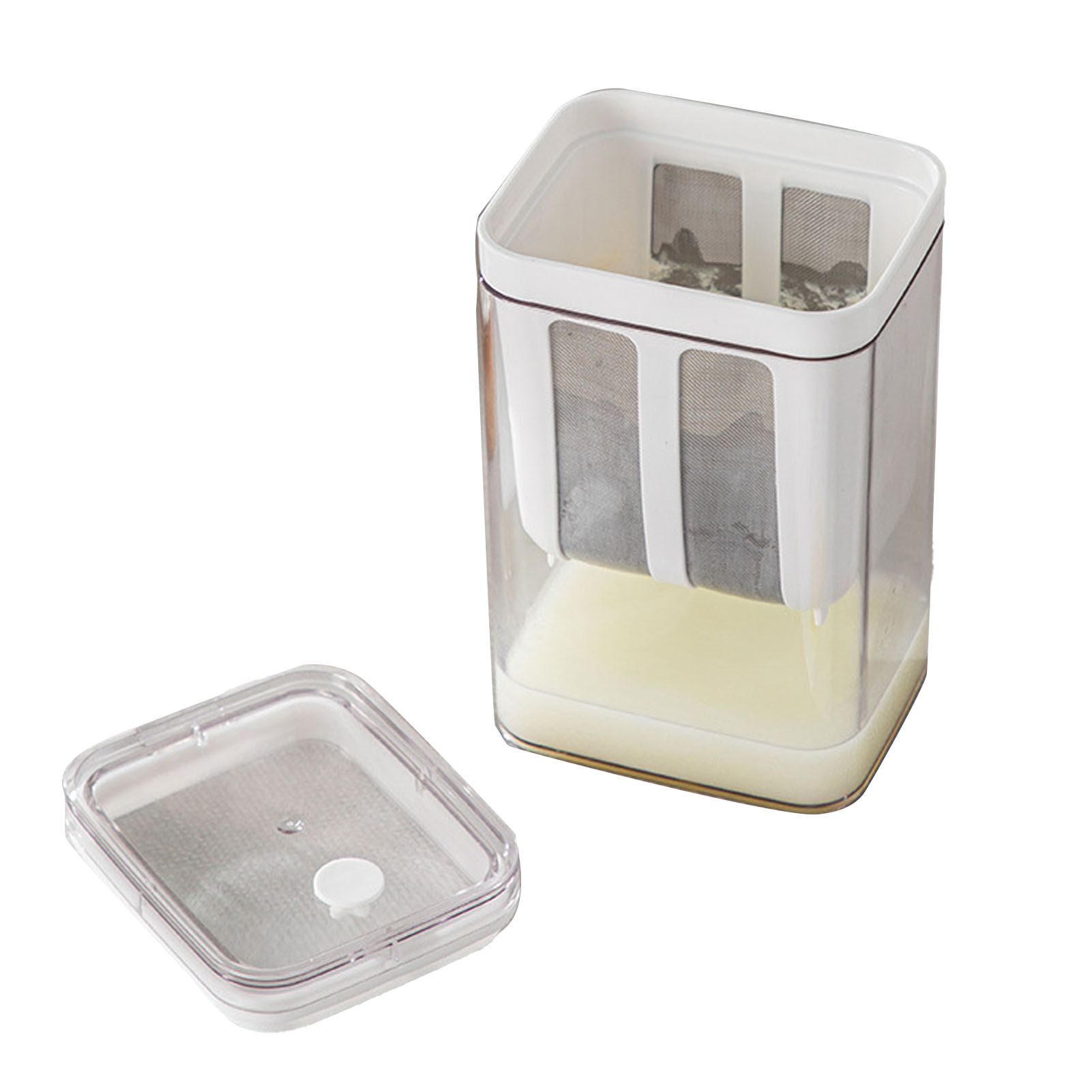 Yogurt Strainer with Extra Fine Mesh Strainer Bag Transparent Cover Multi Functional Cheese Filter - Image 2