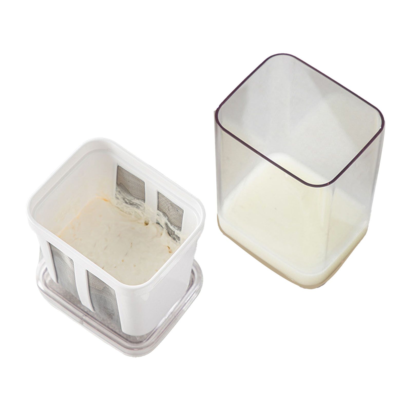 Yogurt Strainer with Extra Fine Mesh Strainer Bag Transparent Cover Multi Functional Cheese Filter - Image 3