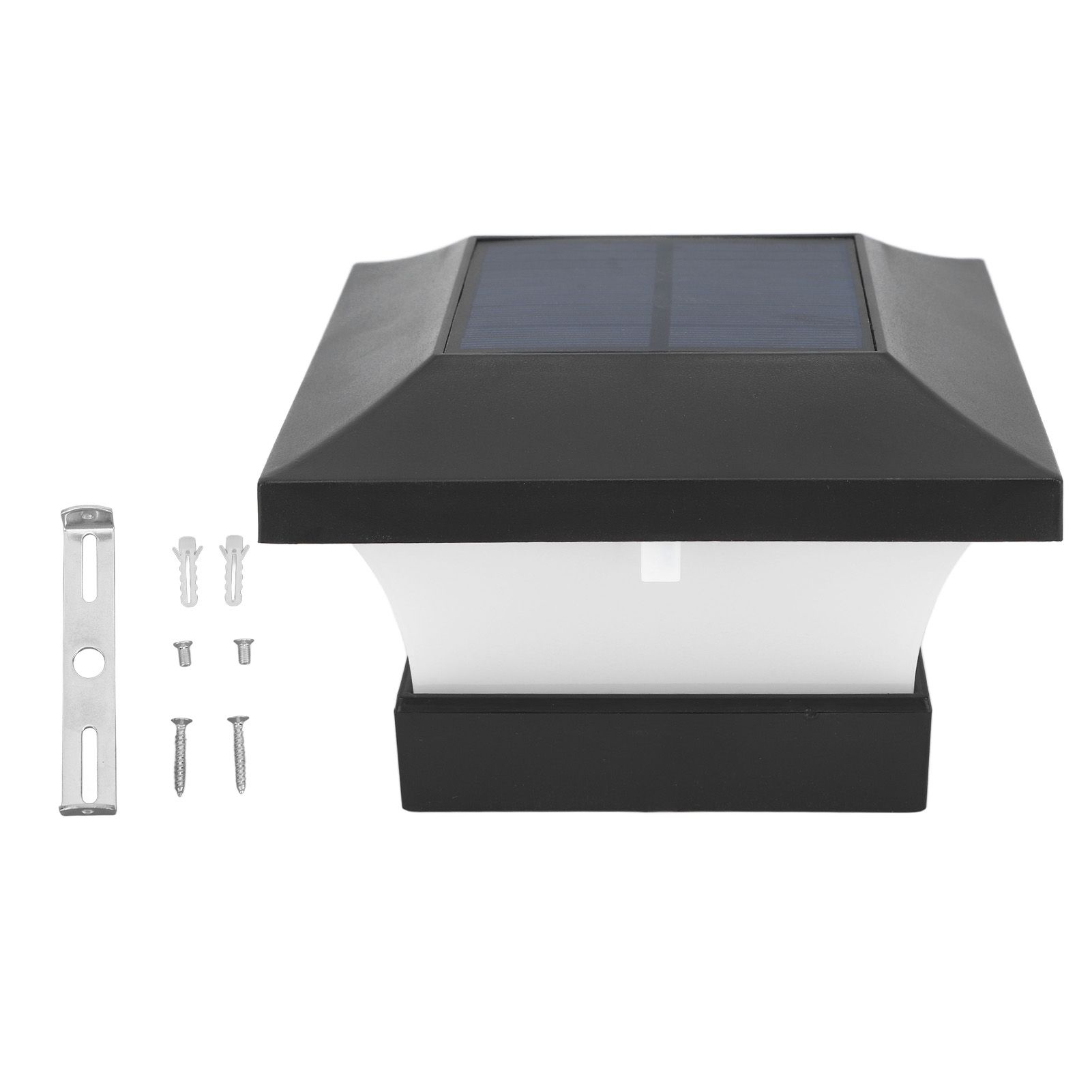 Solar Capital Lamp White Light 2000mAh IP65 LED Solar Post Cap Lights for Courtyard Fences Bridge 3W 6000K - Image 1