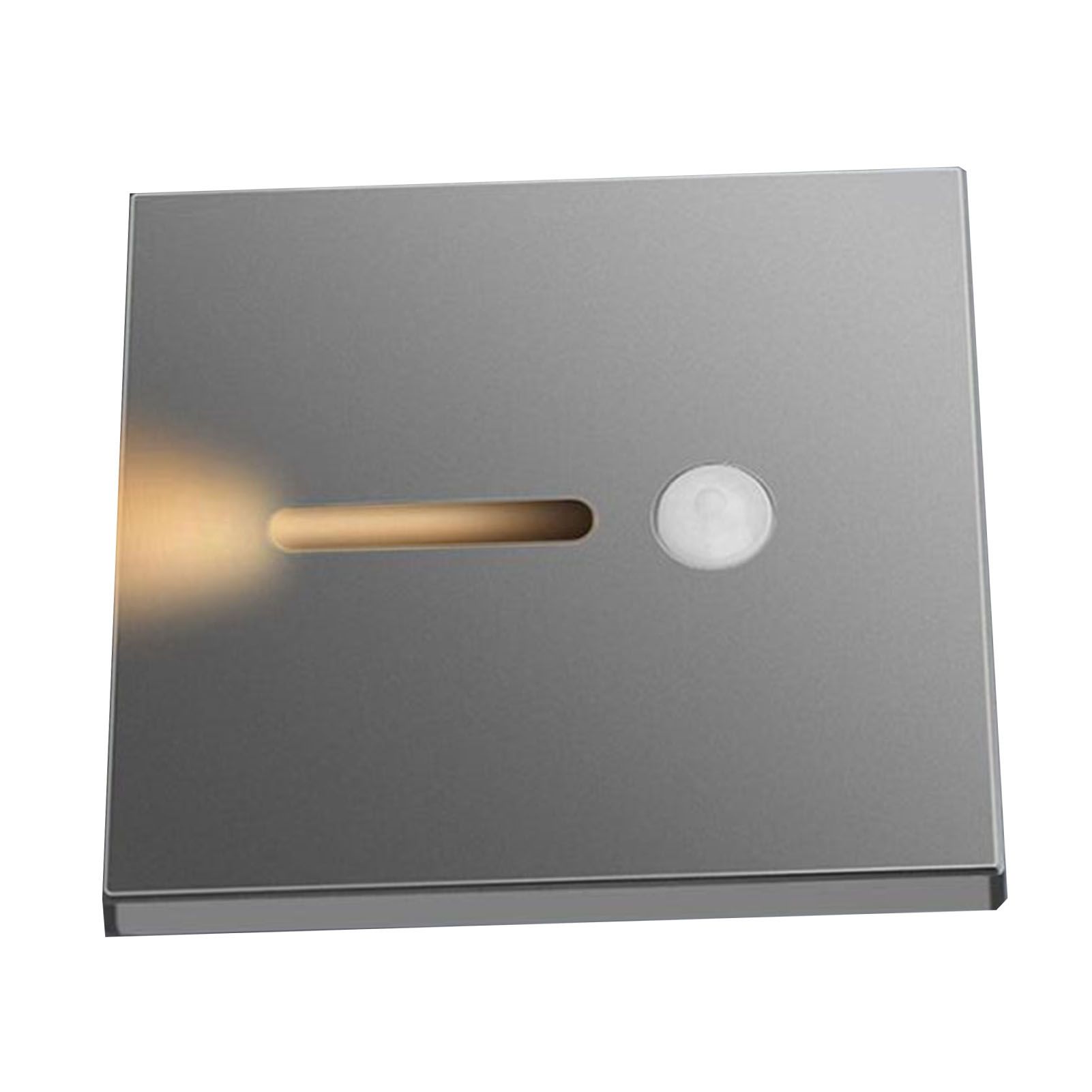 LED Motion Sensor Night Light ABS Small LED Induction Lamp for Bedside Corridor Hallway Grey - Image 2