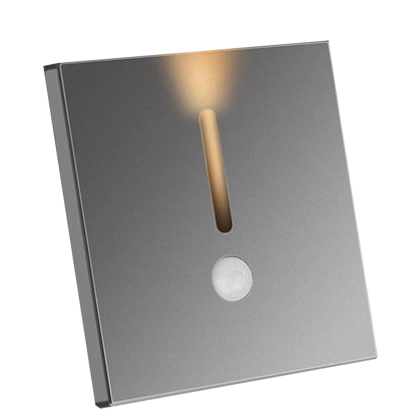 LED Motion Sensor Night Light ABS Small LED Induction Lamp for Bedside Corridor Hallway Grey - Image 4