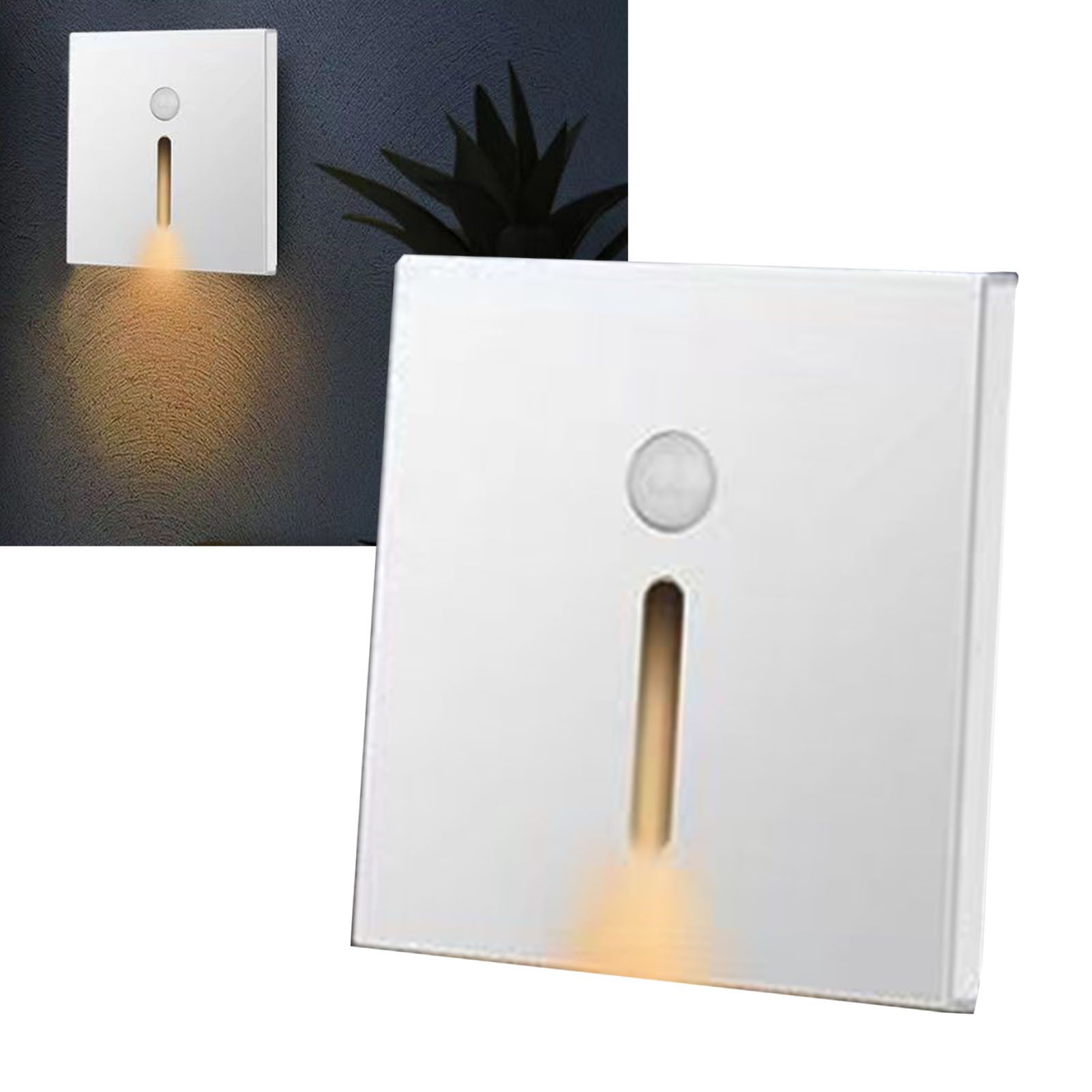 LED Motion Sensor Night Light ABS Small LED Induction Lamp for Bedside Corridor Hallway White - Image 5