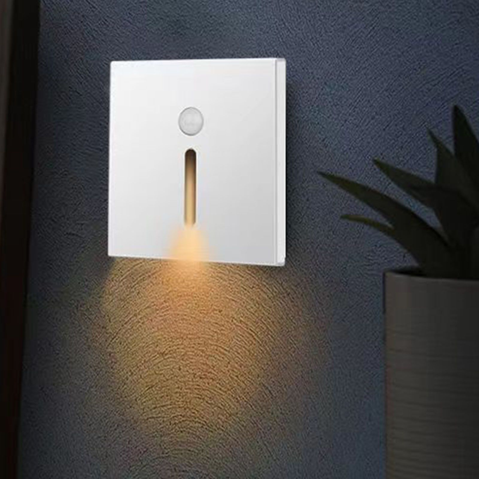 LED Motion Sensor Night Light ABS Small LED Induction Lamp for Bedside Corridor Hallway White - Image 7