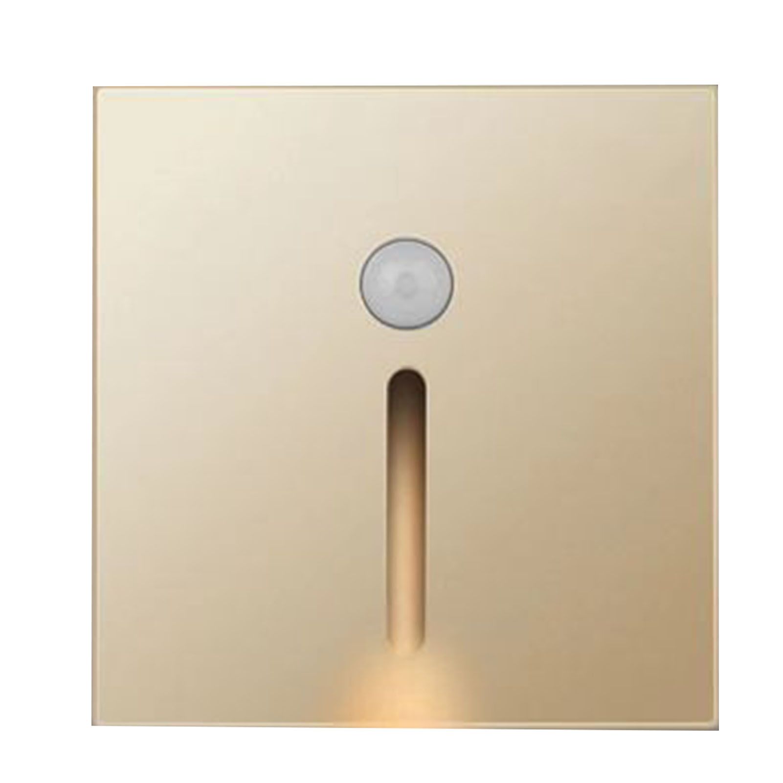 LED Motion Sensor Night Light ABS Small LED Induction Lamp for Bedside Corridor Hallway Gold - Image 1
