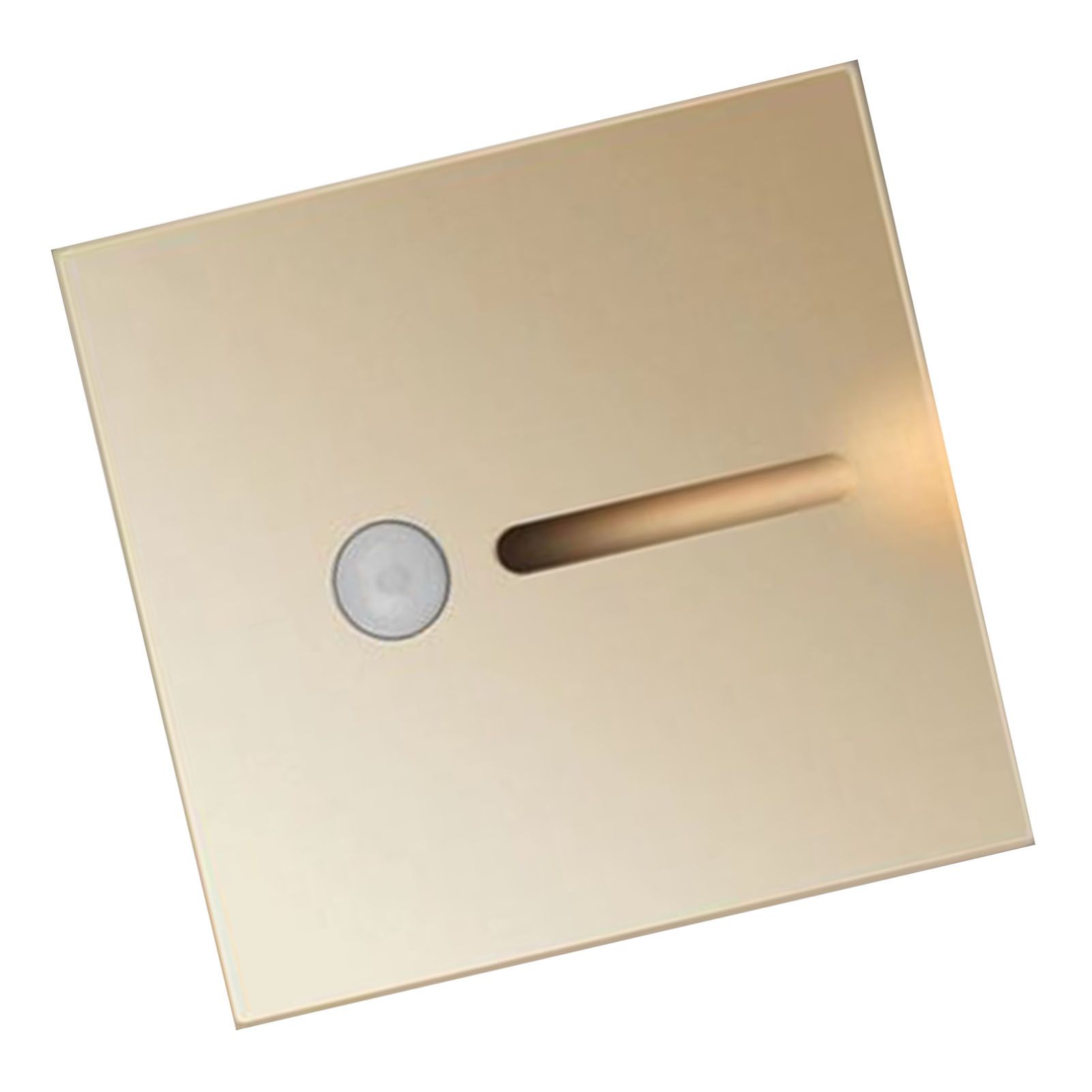 LED Motion Sensor Night Light ABS Small LED Induction Lamp for Bedside Corridor Hallway Gold - Image 3