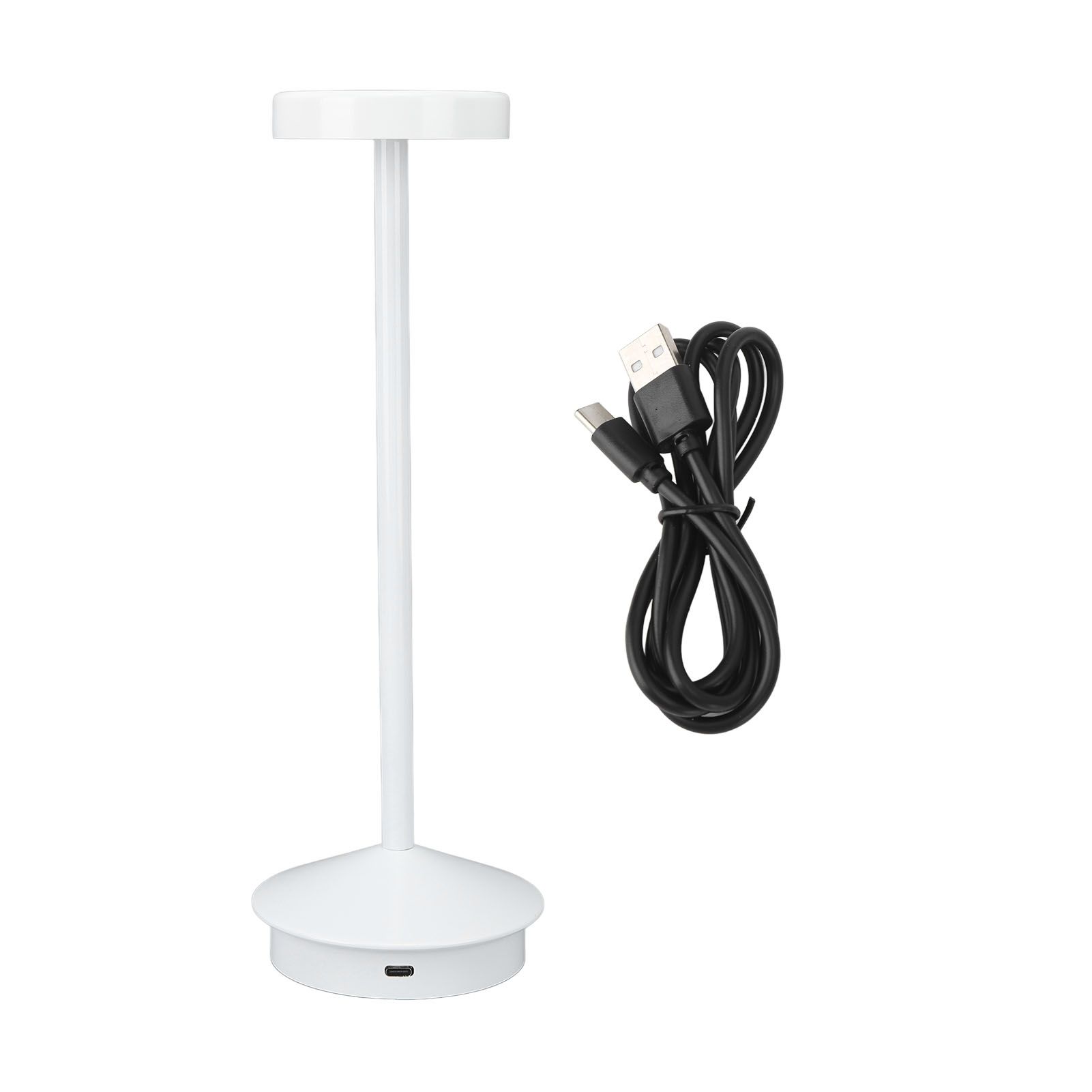Rechargeable LED Table Lamp 2000mAh Cordless Battery Operated Metal Bedside USB C Desk Light Portable 3 Modes Dimmable White - Image 1