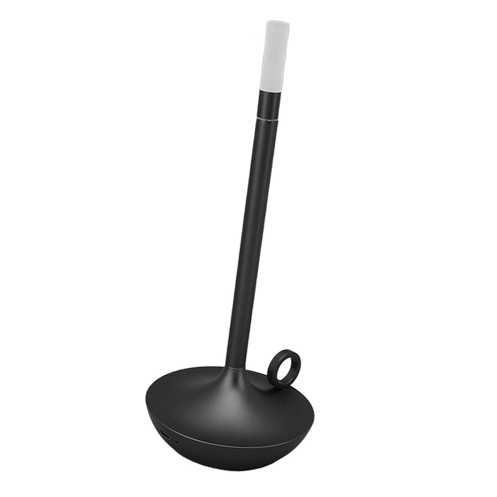 Cordless Table Lamp Innovative Candle Shape 3 Levels Brightness Dimmable Rechargeable LED Desk Lamp Black - Image 5