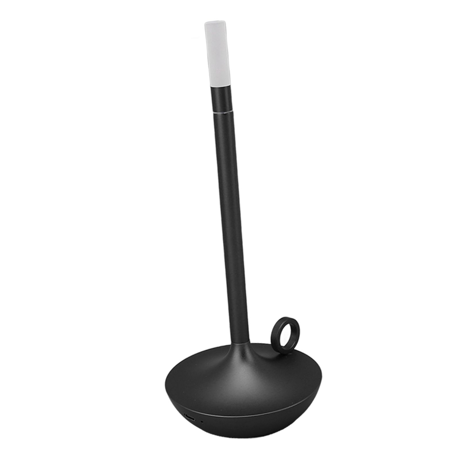 Cordless Table Lamp Innovative Candle Shape 3 Levels Brightness Dimmable Rechargeable LED Desk Lamp Black - Image 6