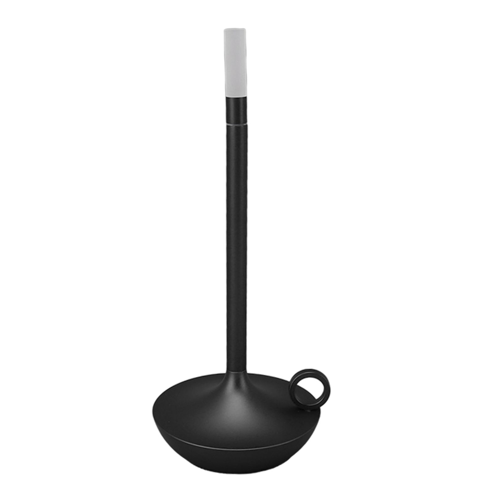 Cordless Table Lamp Innovative Candle Shape 3 Levels Brightness Dimmable Rechargeable LED Desk Lamp Black - Image 8