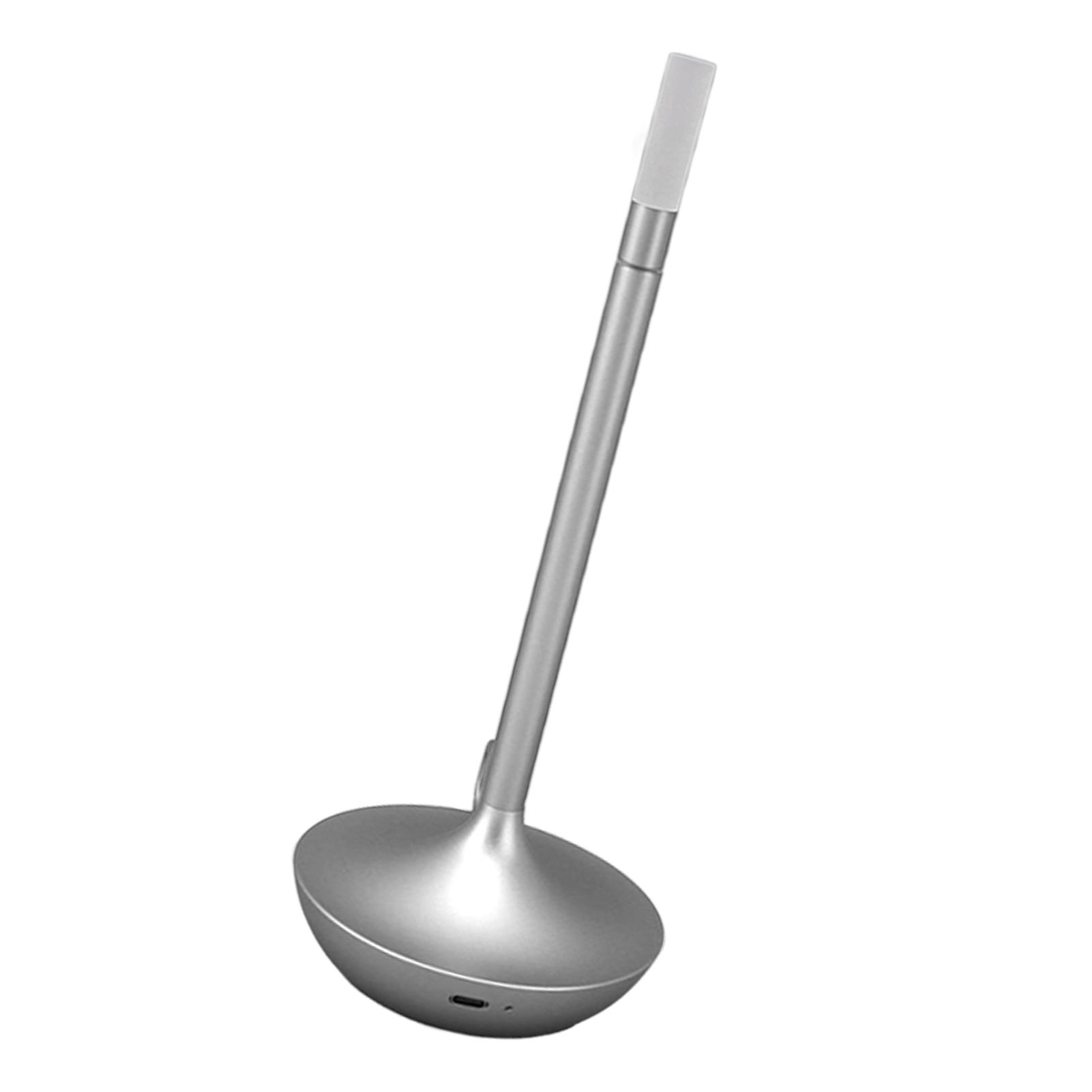 Cordless Table Lamp Innovative Candle Shape 3 Levels Brightness Dimmable Rechargeable LED Desk Lamp Silver - Image 2