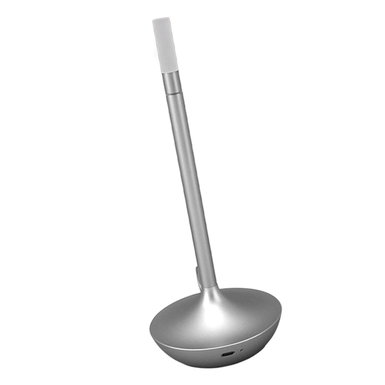 Cordless Table Lamp Innovative Candle Shape 3 Levels Brightness Dimmable Rechargeable LED Desk Lamp Silver - Image 3