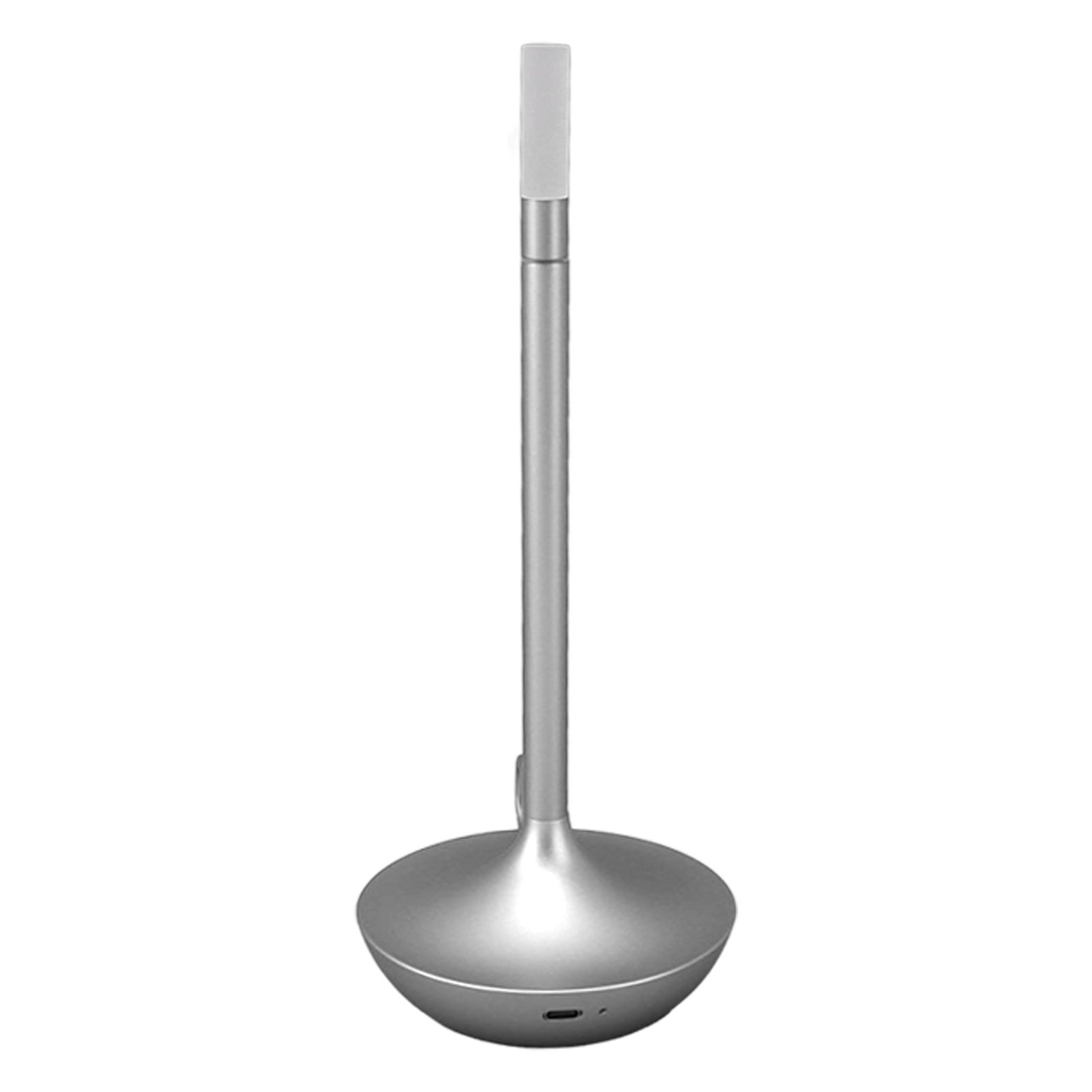 Cordless Table Lamp Innovative Candle Shape 3 Levels Brightness Dimmable Rechargeable LED Desk Lamp Silver - Image 4