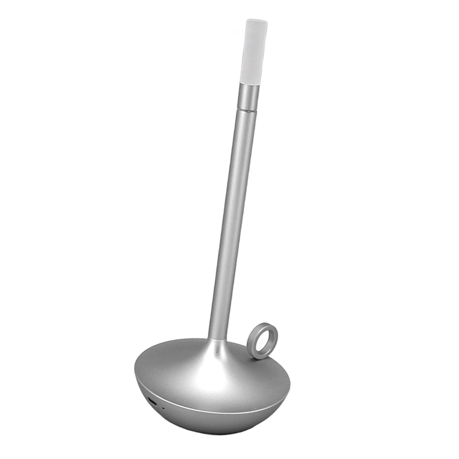 Cordless Table Lamp Innovative Candle Shape 3 Levels Brightness Dimmable Rechargeable LED Desk Lamp Silver - Image 5