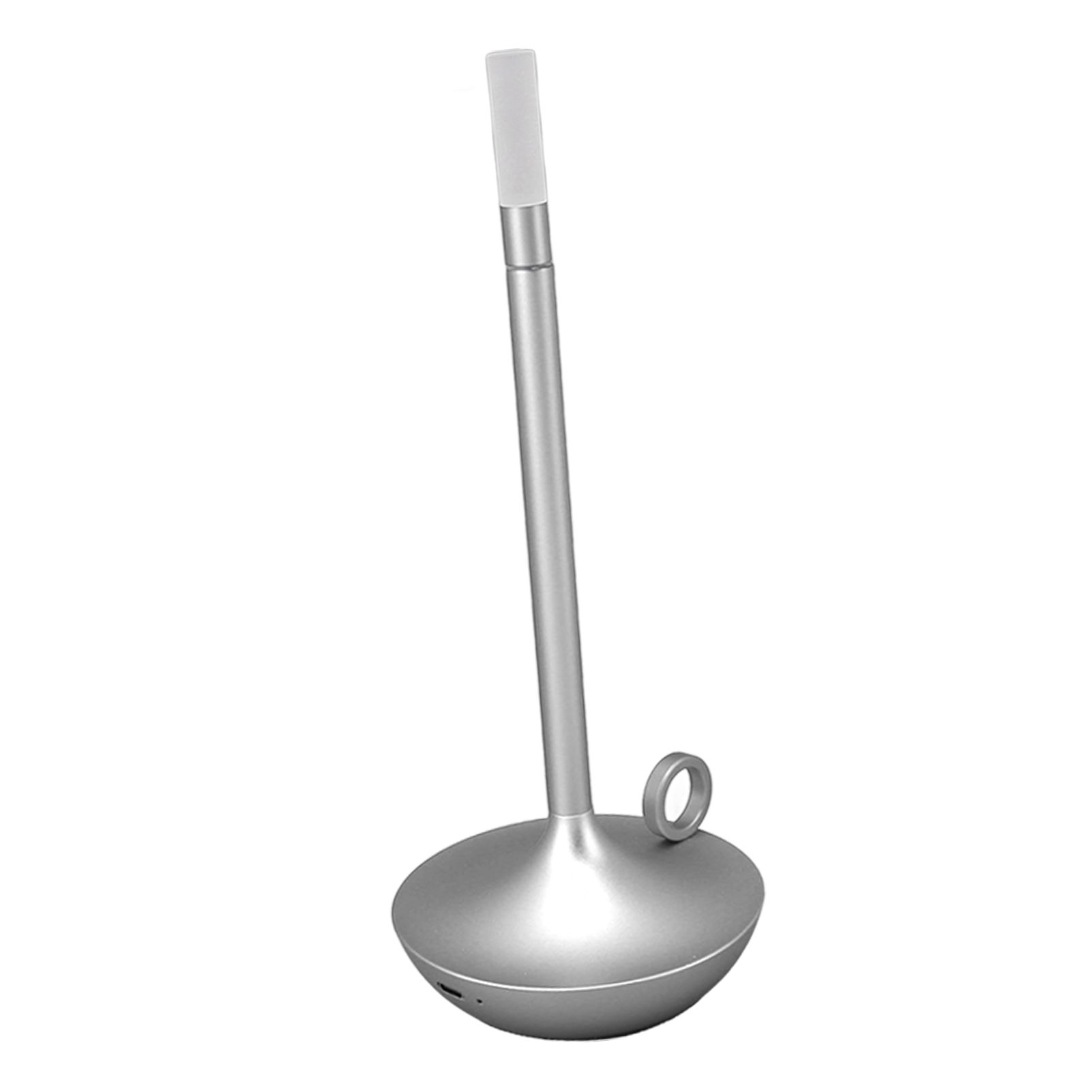 Cordless Table Lamp Innovative Candle Shape 3 Levels Brightness Dimmable Rechargeable LED Desk Lamp Silver - Image 6