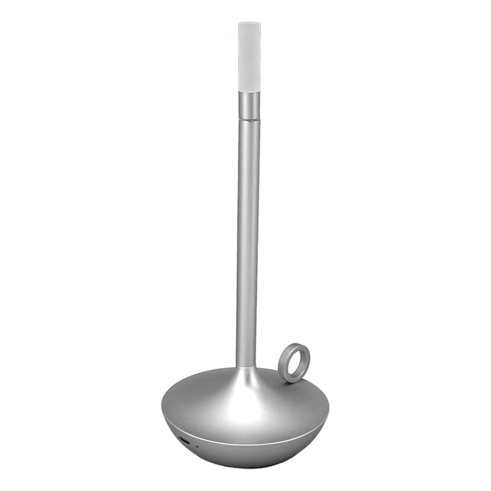 Cordless Table Lamp Innovative Candle Shape 3 Levels Brightness Dimmable Rechargeable LED Desk Lamp Silver - Image 7