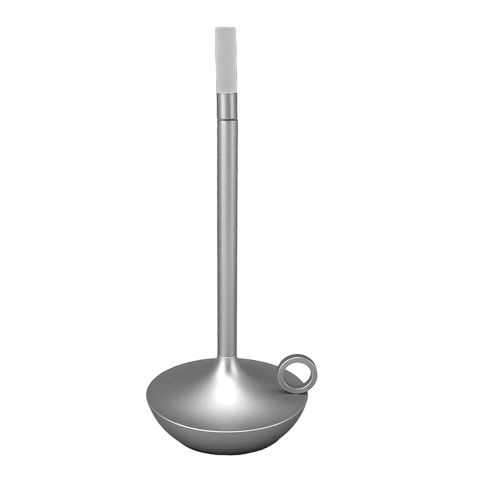 Cordless Table Lamp Innovative Candle Shape 3 Levels Brightness Dimmable Rechargeable LED Desk Lamp Silver - Image 8