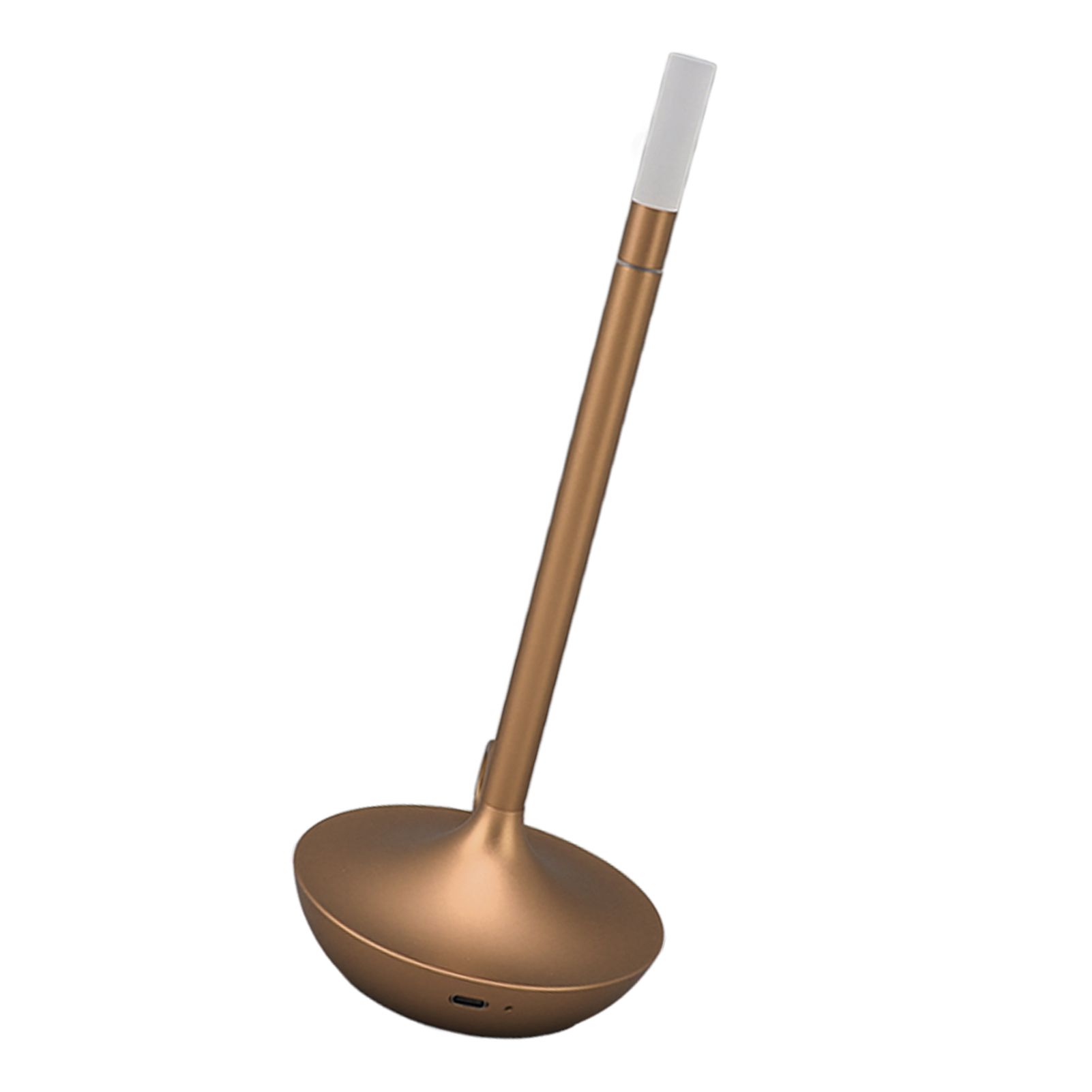 Cordless Table Lamp Innovative Candle Shape 3 Levels Brightness Dimmable Rechargeable LED Desk Lamp Gold - Image 2
