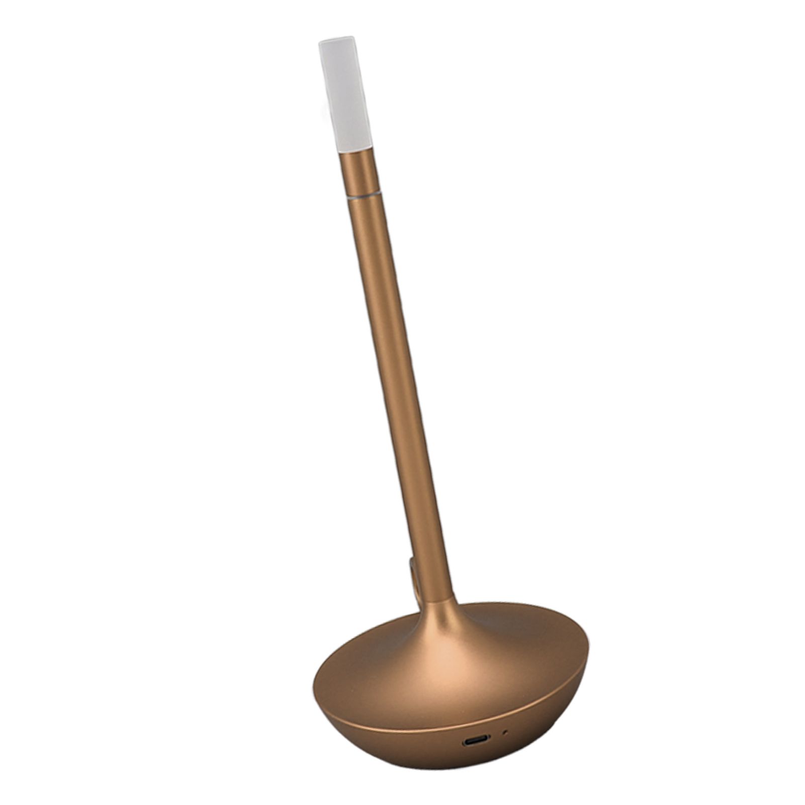 Cordless Table Lamp Innovative Candle Shape 3 Levels Brightness Dimmable Rechargeable LED Desk Lamp Gold - Image 3