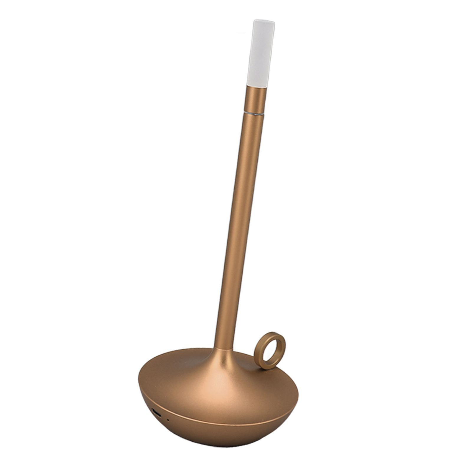 Cordless Table Lamp Innovative Candle Shape 3 Levels Brightness Dimmable Rechargeable LED Desk Lamp Gold - Image 5