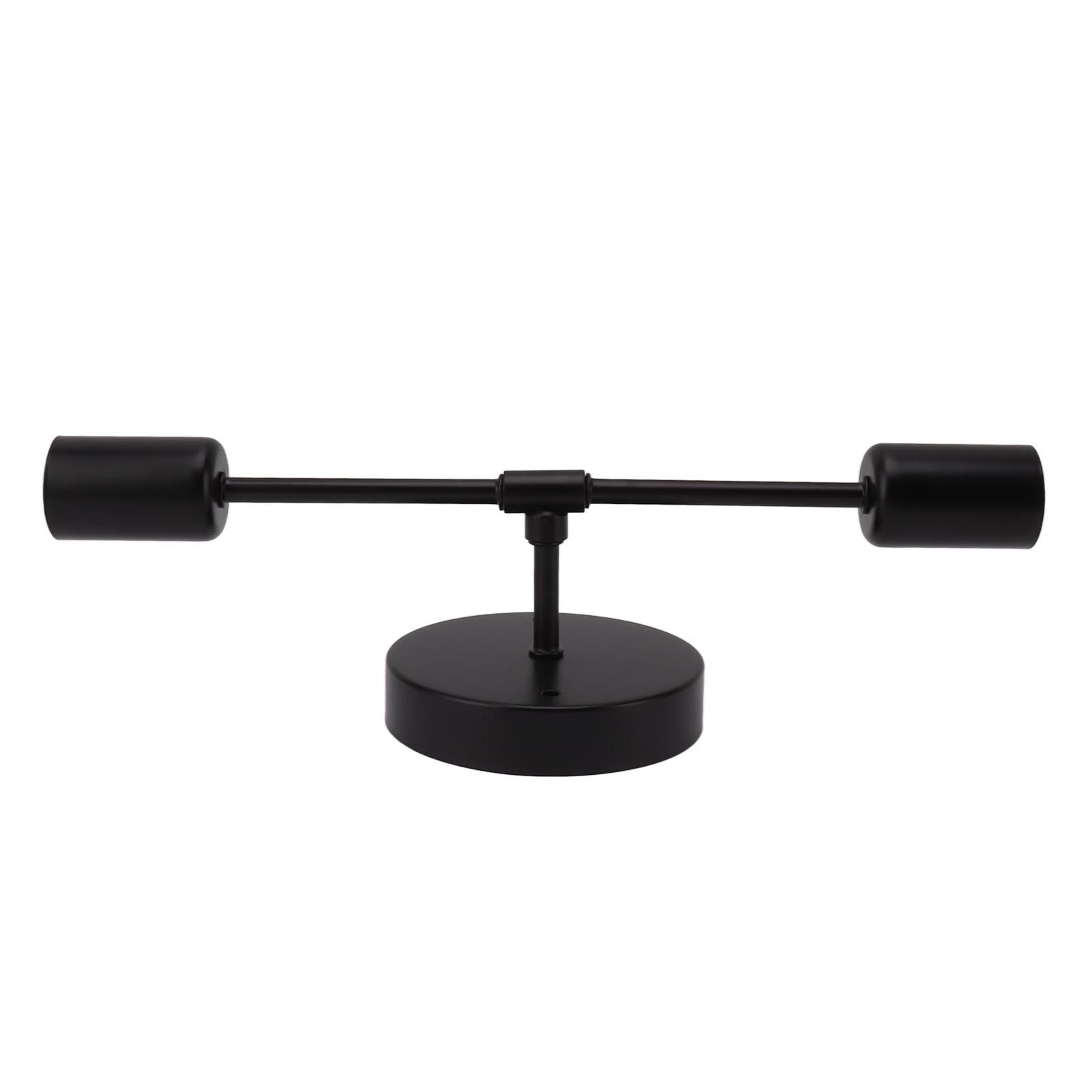 E27 E26 Double Wall Light Base Iron 85‑265V Black Modern Light Holder Base for Living Room Bathroom Dressing Room - Image 2