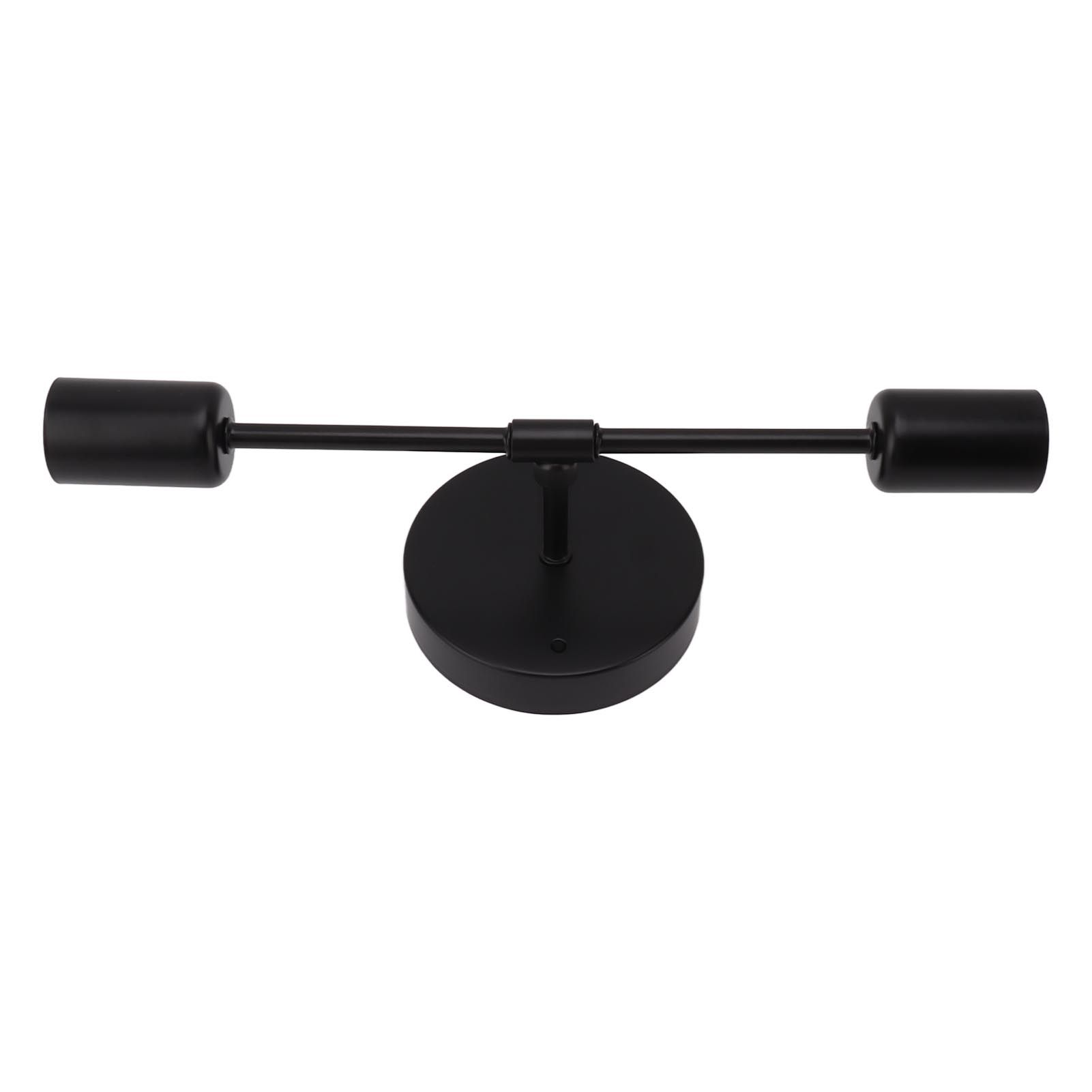 E27 E26 Double Wall Light Base Iron 85‑265V Black Modern Light Holder Base for Living Room Bathroom Dressing Room - Image 5