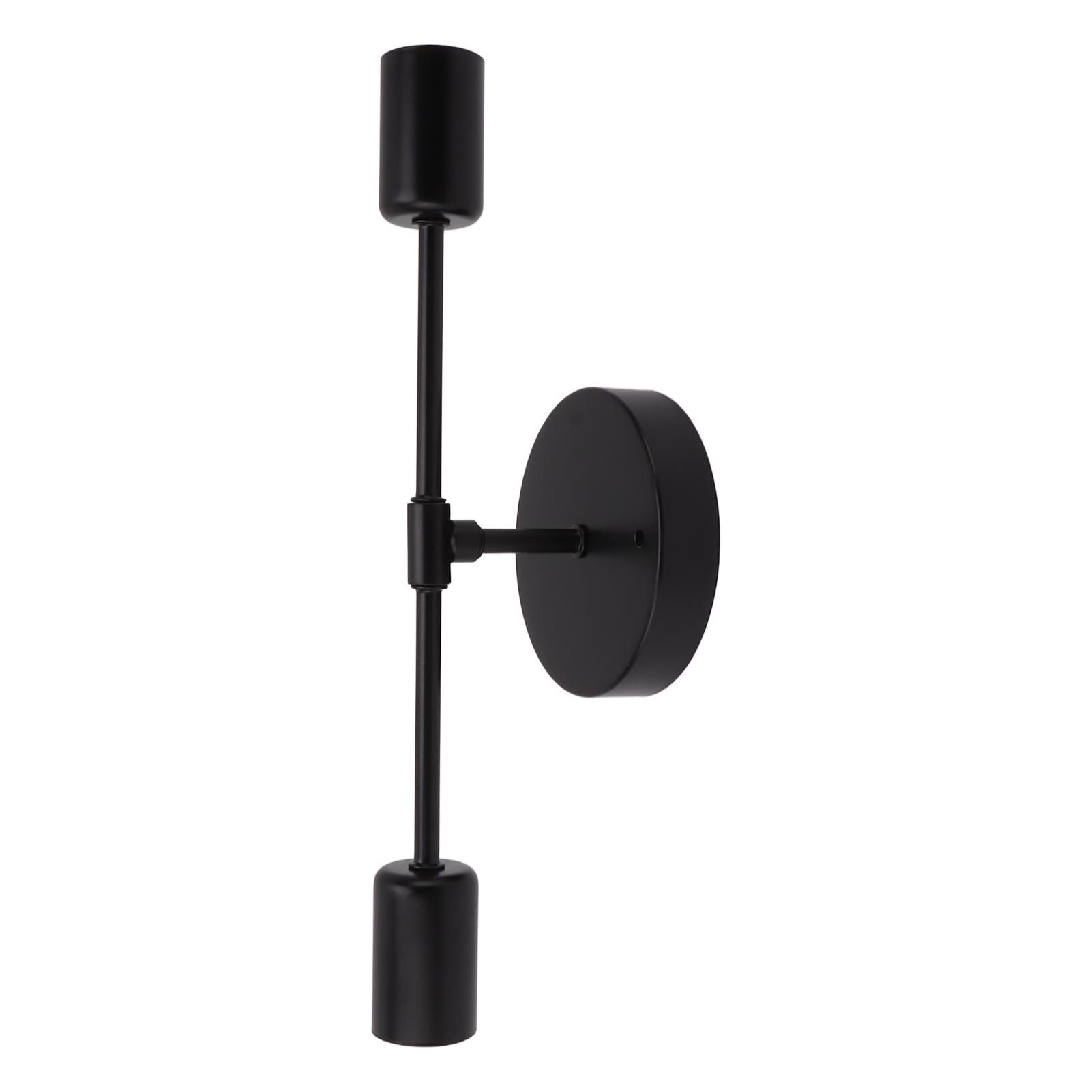 E27 E26 Double Wall Light Base Iron 85‑265V Black Modern Light Holder Base for Living Room Bathroom Dressing Room - Image 6