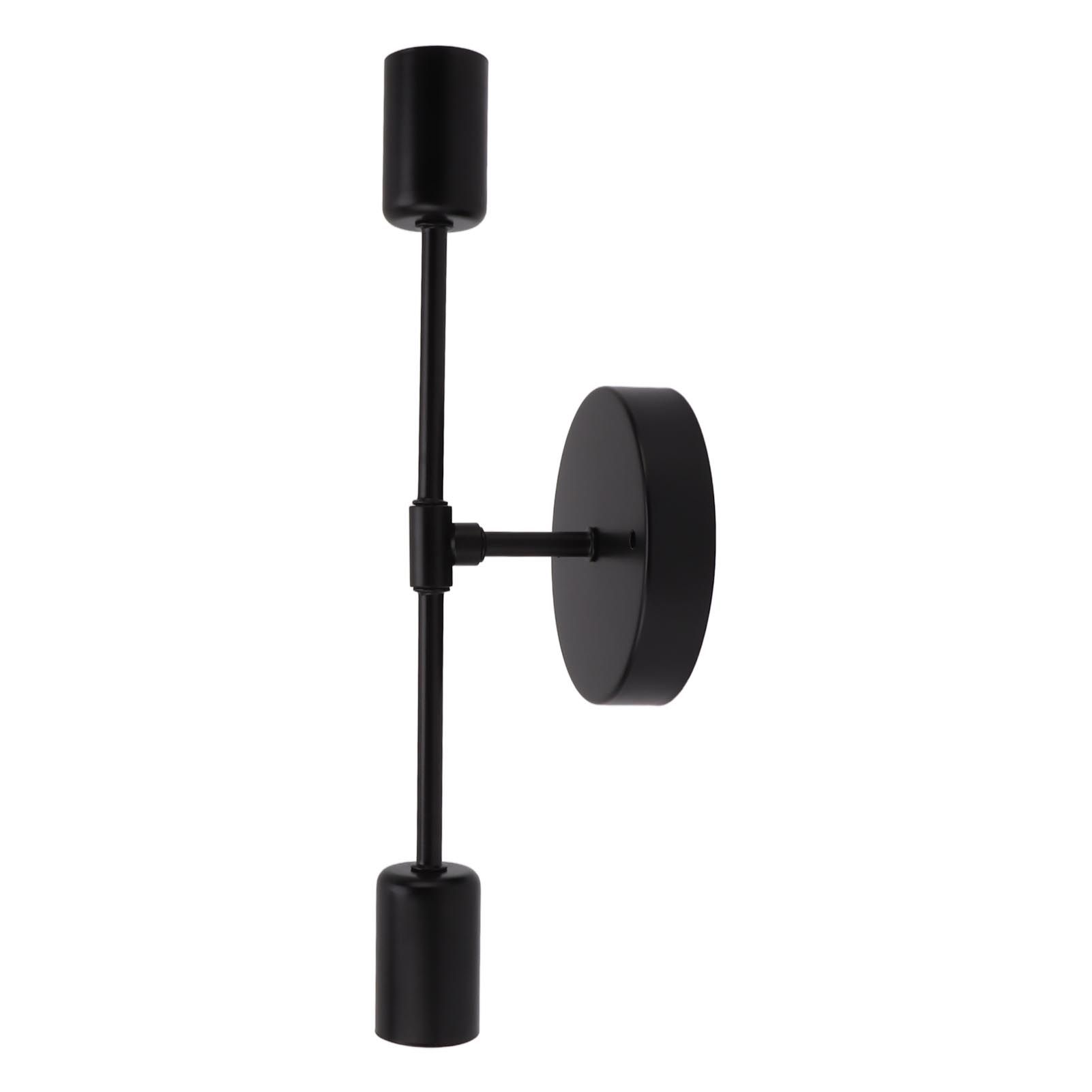 E27 E26 Double Wall Light Base Iron 85‑265V Black Modern Light Holder Base for Living Room Bathroom Dressing Room - Image 8