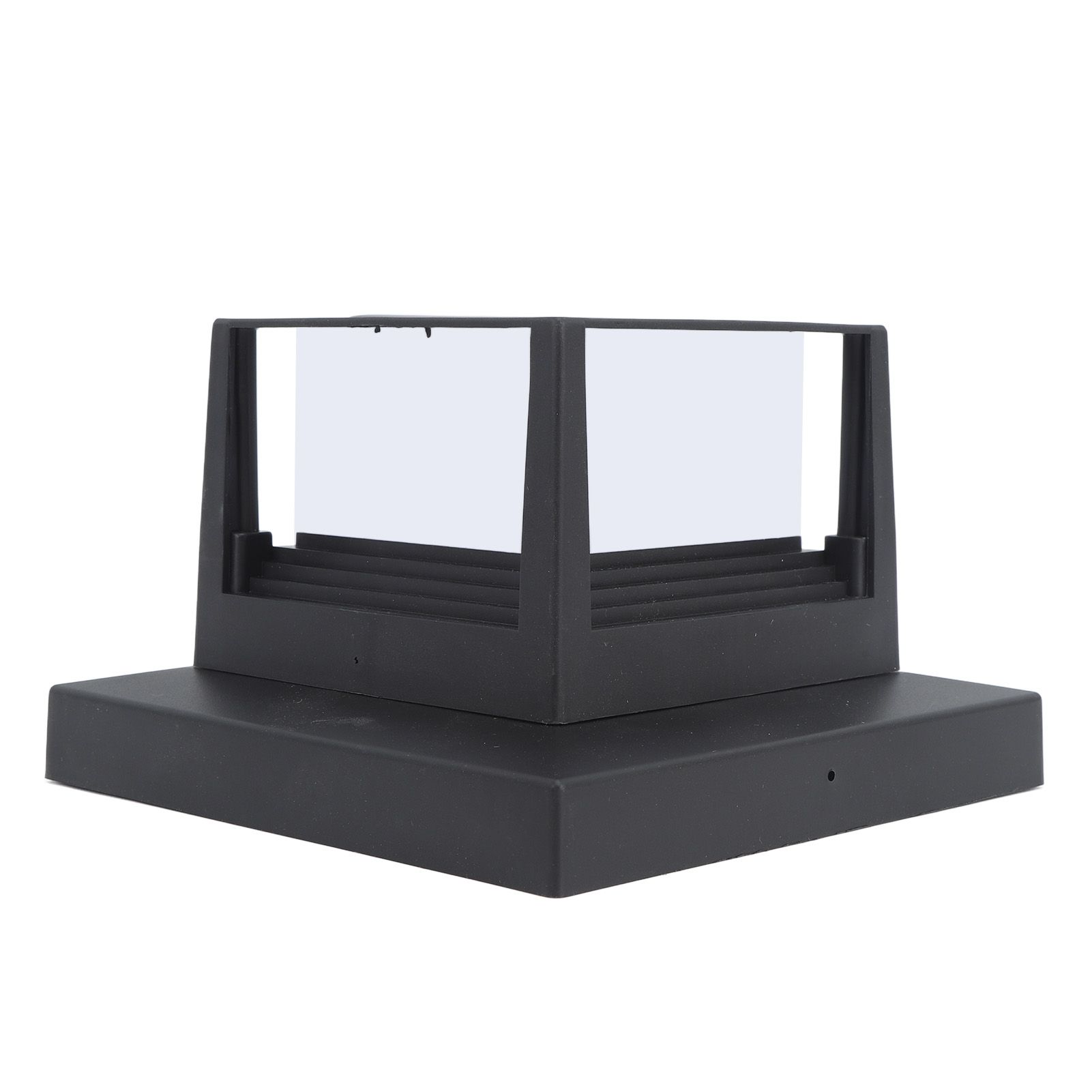 Square Outdoor Fence Post Cap Light Solar Post Light LED Landscape Lighting for Household Garden Courtyard Fence Dual Color Light Black - Image 2