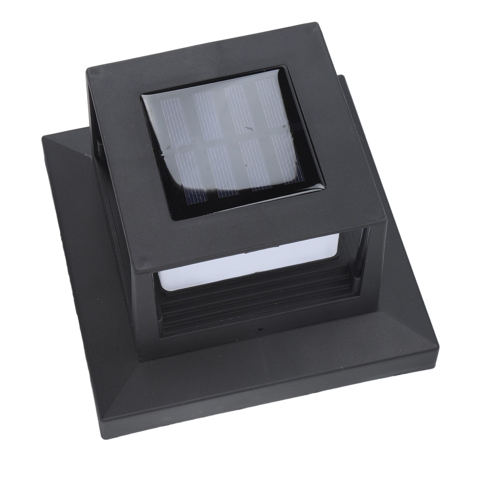 Square Outdoor Fence Post Cap Light Solar Post Light LED Landscape Lighting for Household Garden Courtyard Fence Dual Color Light Black - Image 5