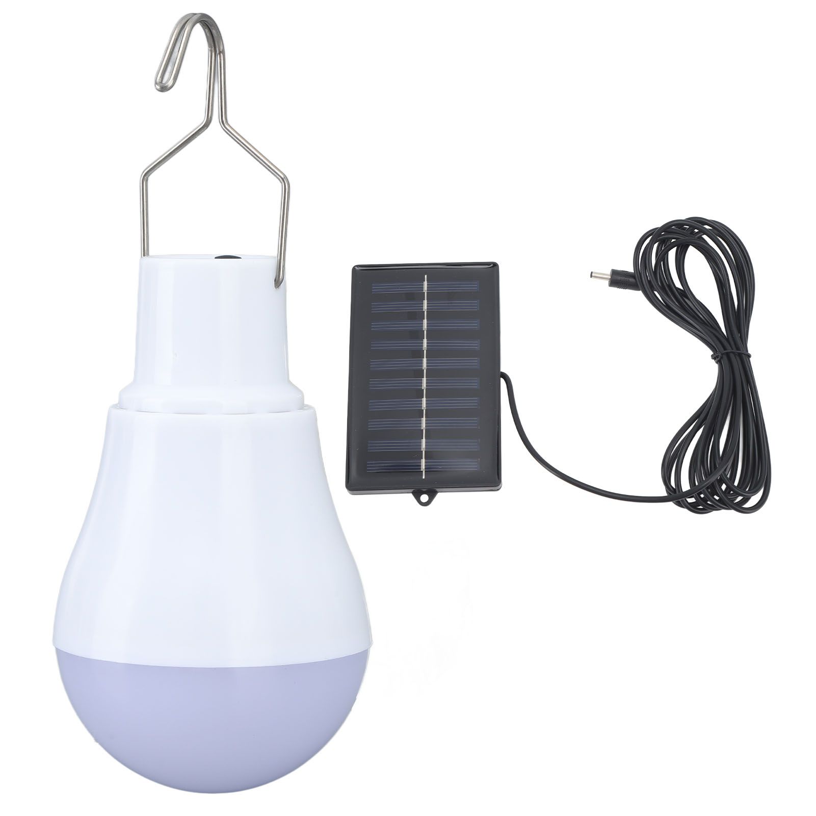 Solar Light Bulb Solar Panel LED Bulb ABS White Light 500mAh Battery Hook Design Solar Light for Emergency Camping Tent - Image 3