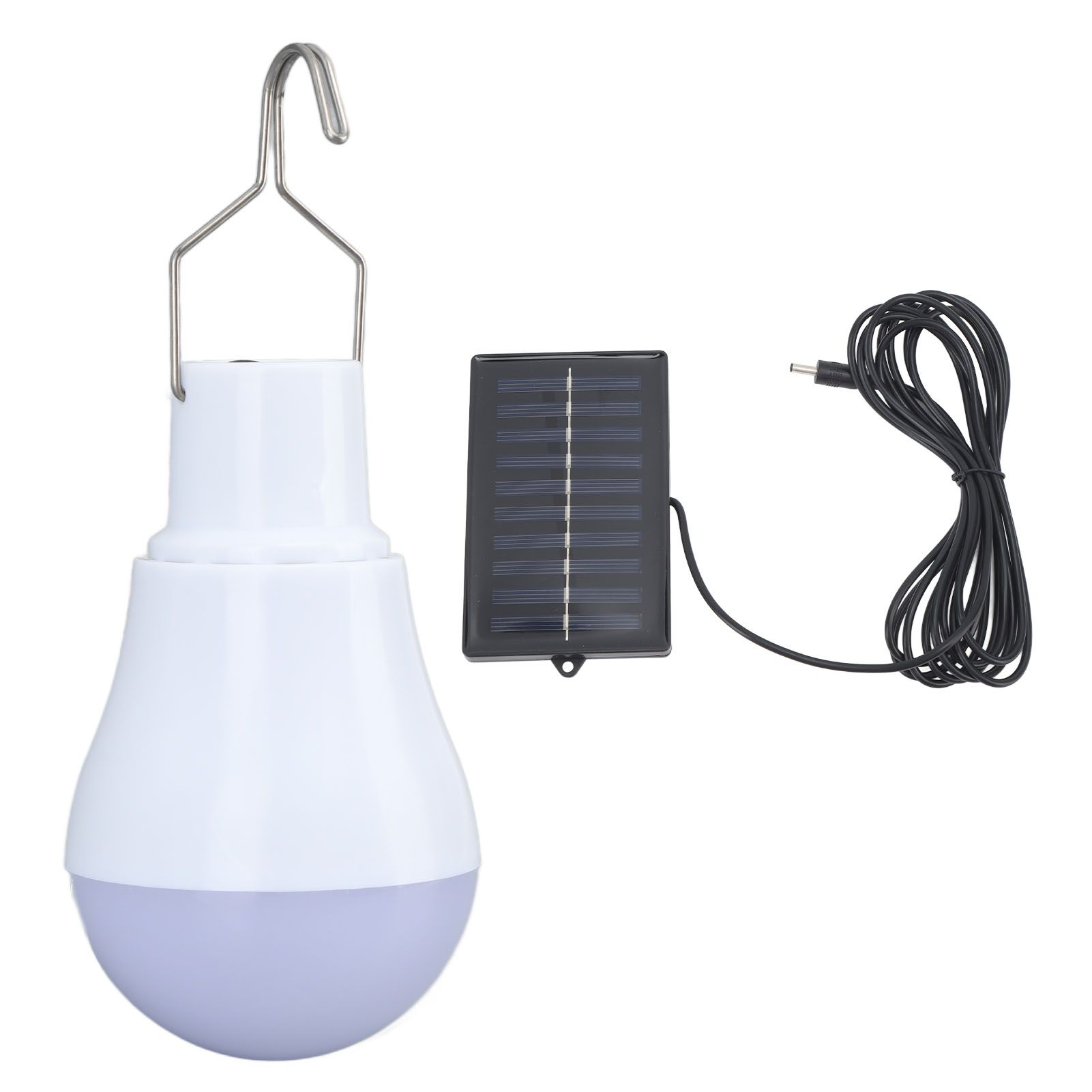 Solar Light Bulb Solar Panel LED Bulb ABS White Light 500mAh Battery Hook Design Solar Light for Emergency Camping Tent - Image 4