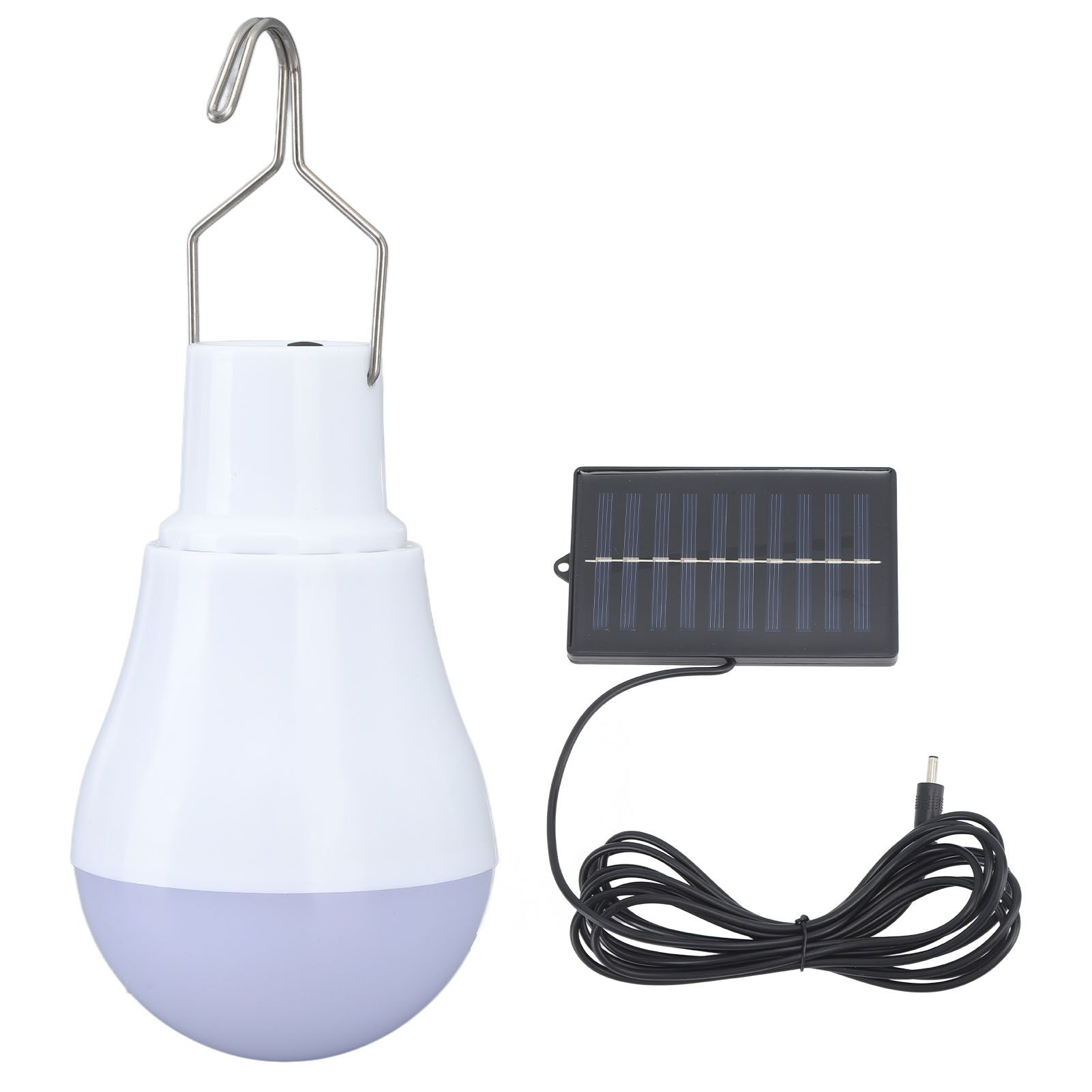 Solar Light Bulb Solar Panel LED Bulb ABS White Light 500mAh Battery Hook Design Solar Light for Emergency Camping Tent - Image 7