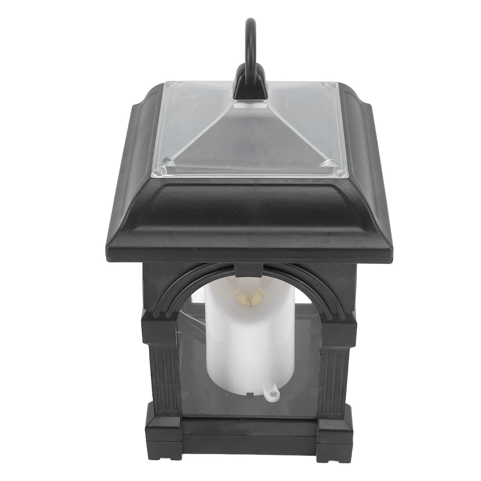 Solar Outdoor Lantern Hanging Solar Powered Warm Light Lamp Table Candle Lantern for Garden Yard Patio Pathway Decoration Black - Image 7